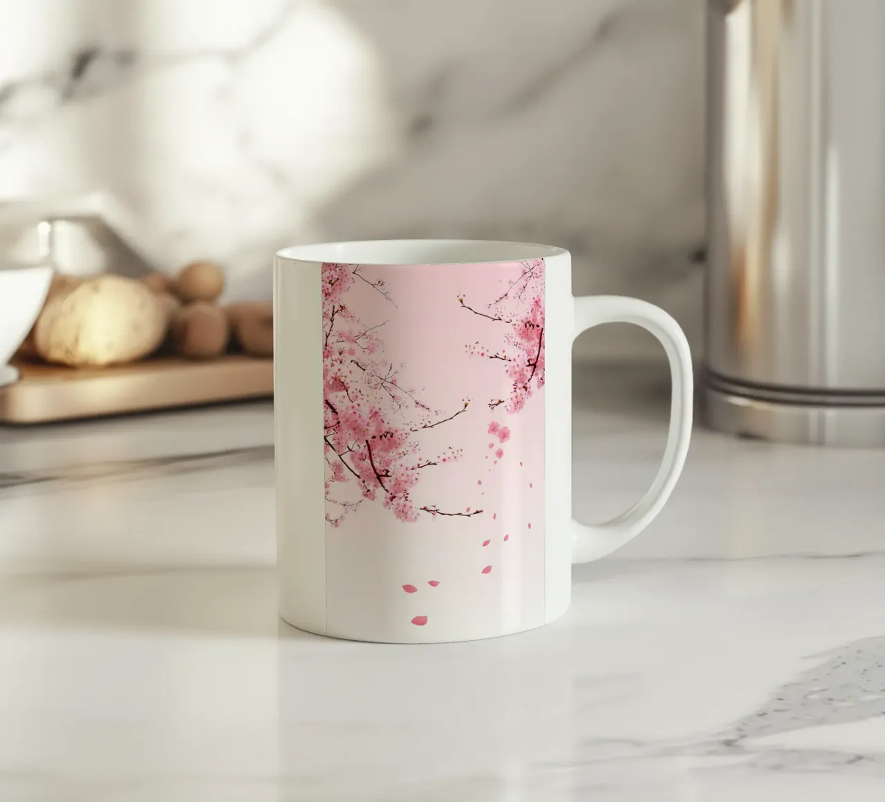 albero dei ciliegi in fiore tazza in ceramica da Rebecca Clark Wyrick