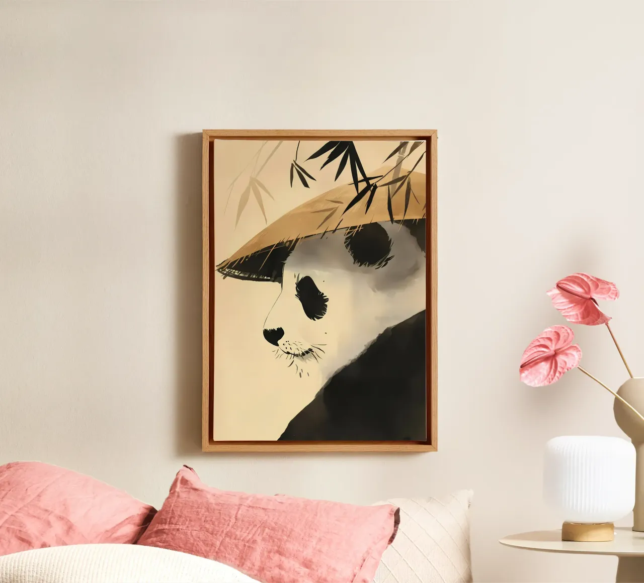 Zen Bamboo Panda Bear canvas by James M Coyle