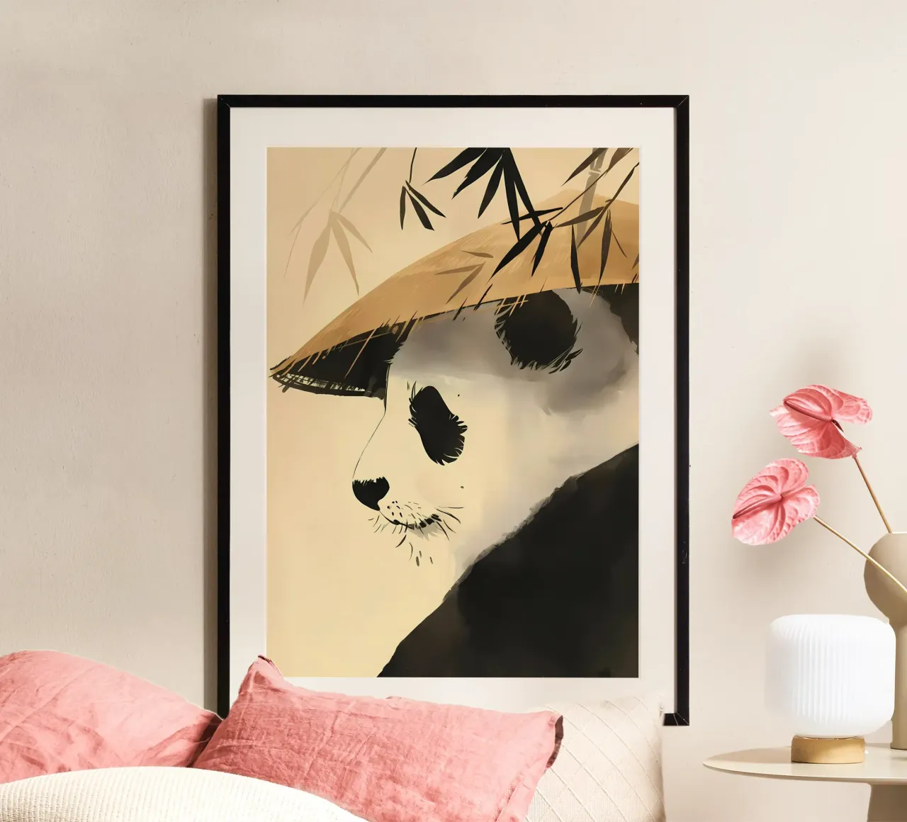 Zen Bamboo Panda Bear hahnemühle by James M Coyle