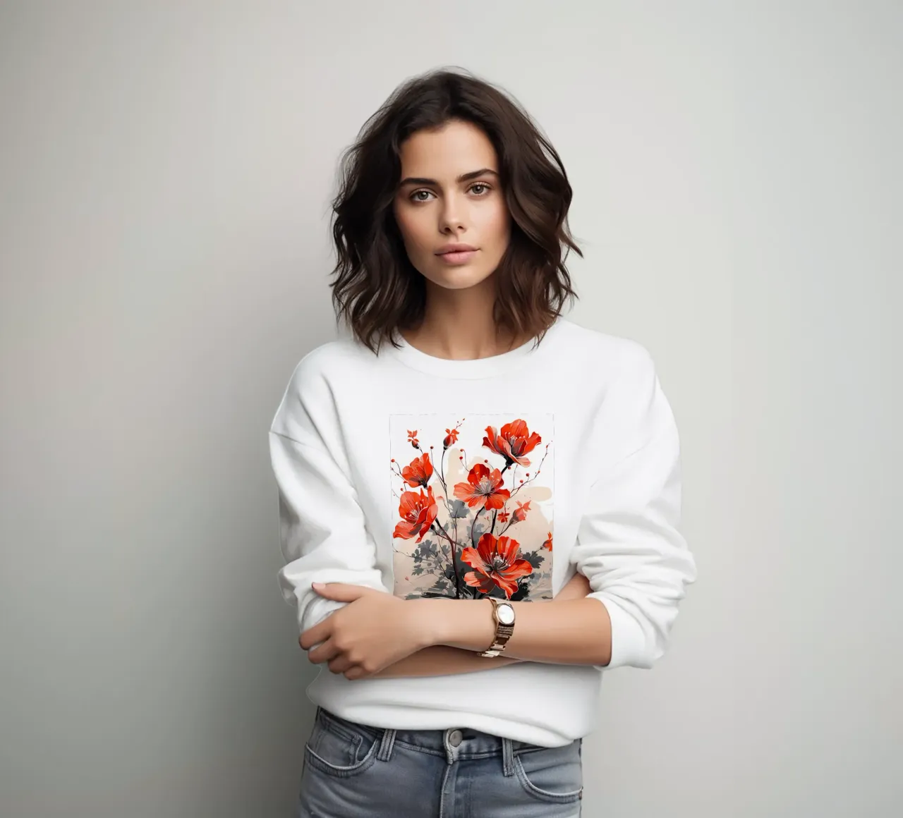 Fiori rossi 2 felpa da Rebecca Clark Wyrick