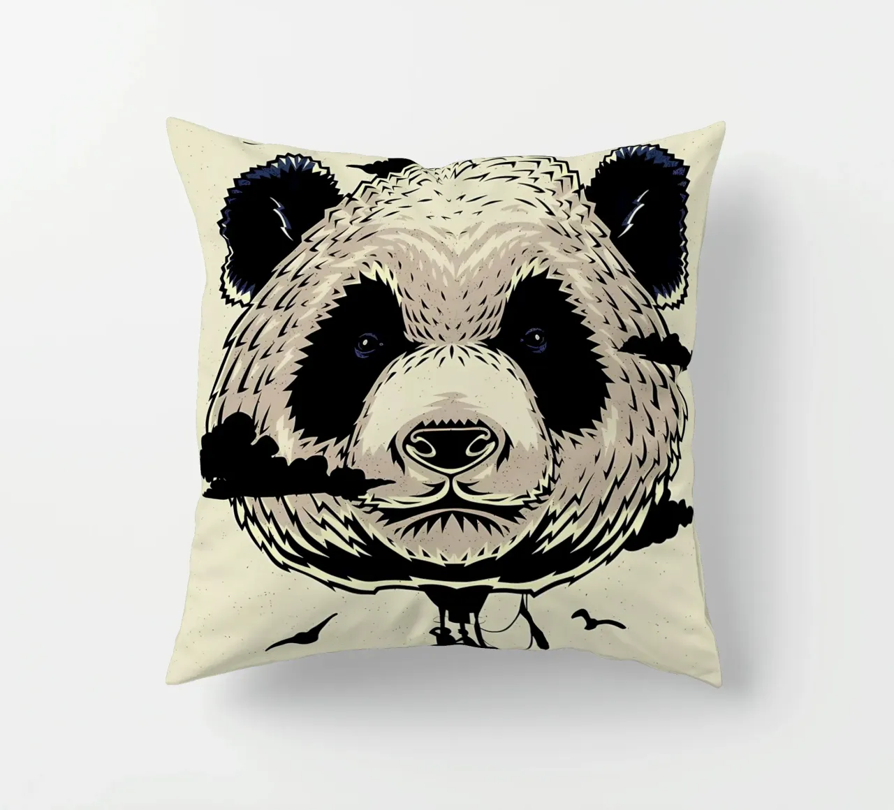 Mongolfiera Panda cuscino da James M Coyle