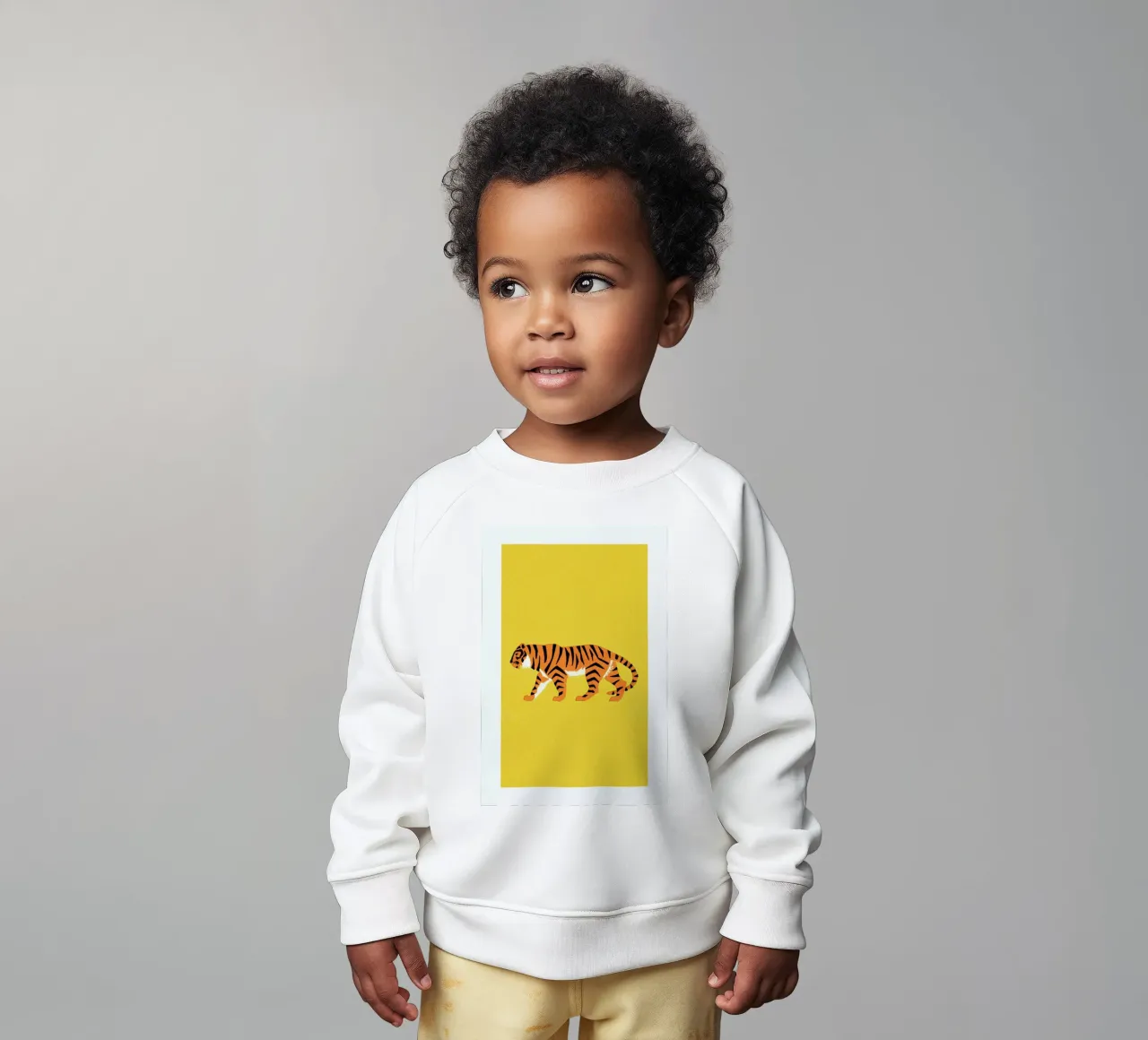 Tiger Yellow sudadera de bebé de Little Flourishes