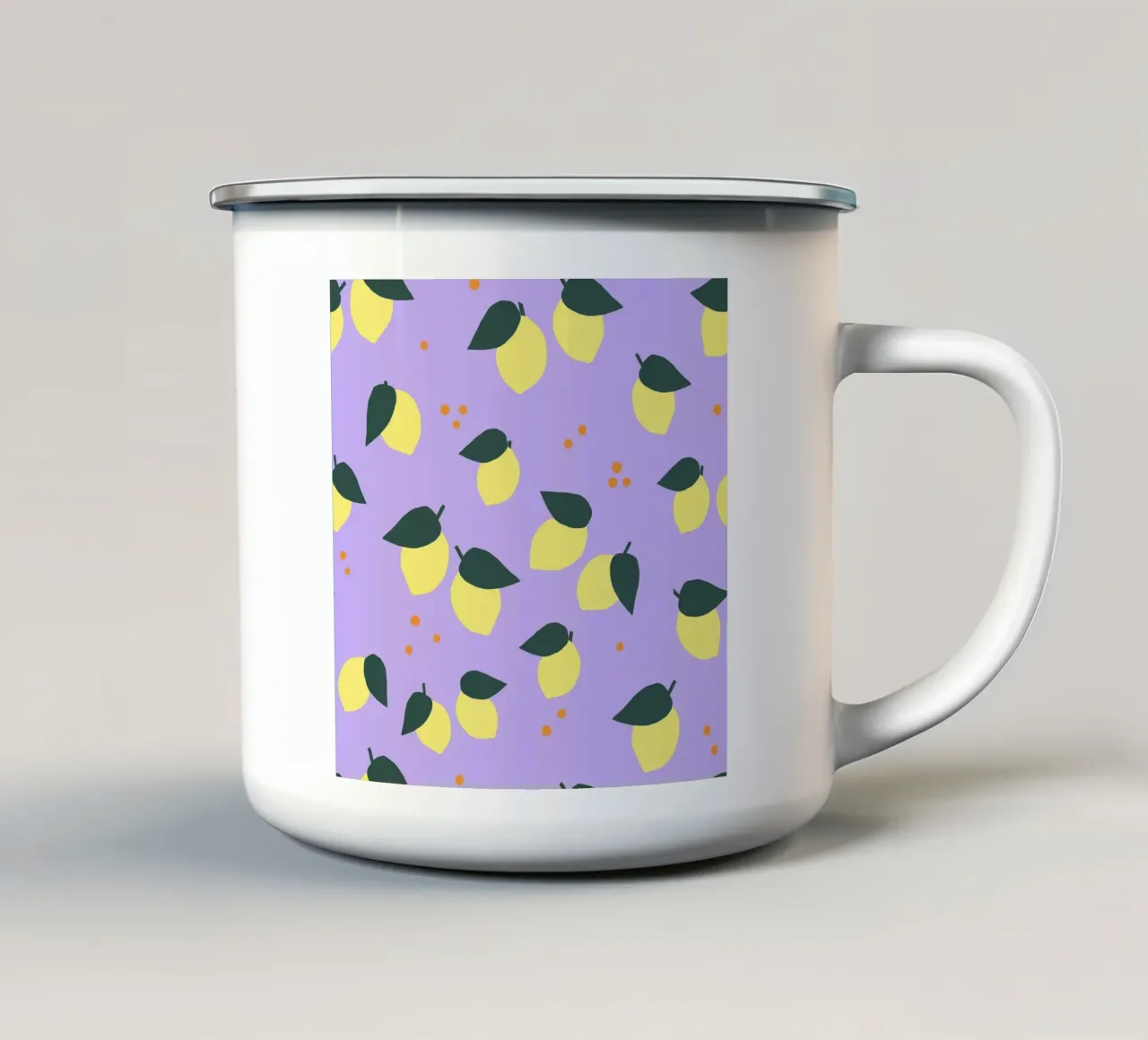 Limone Allover tazza in smalto da Iris Knabenschuh Design