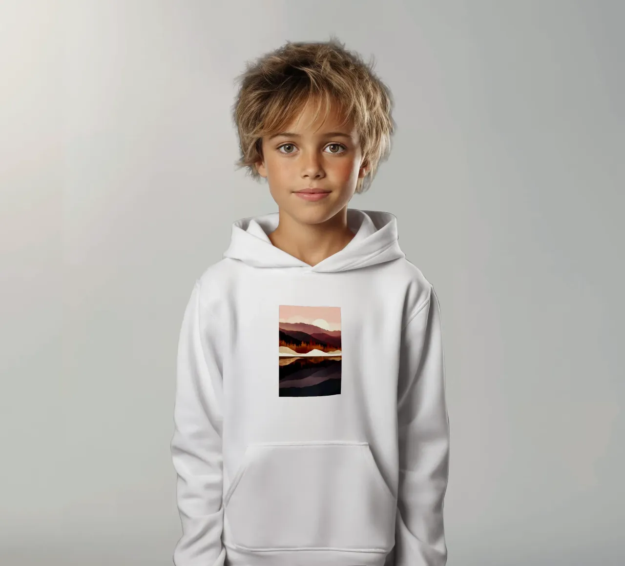 Colline viola felpa bambino con cappuccio da Albert S Jacob