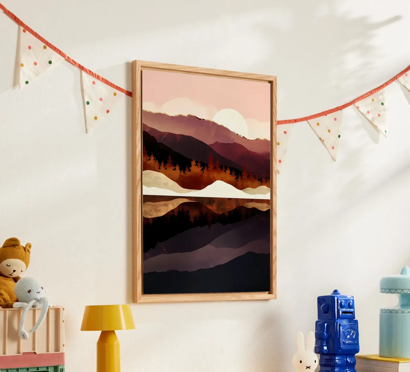 Purple hills acryl van Albert S Jacob