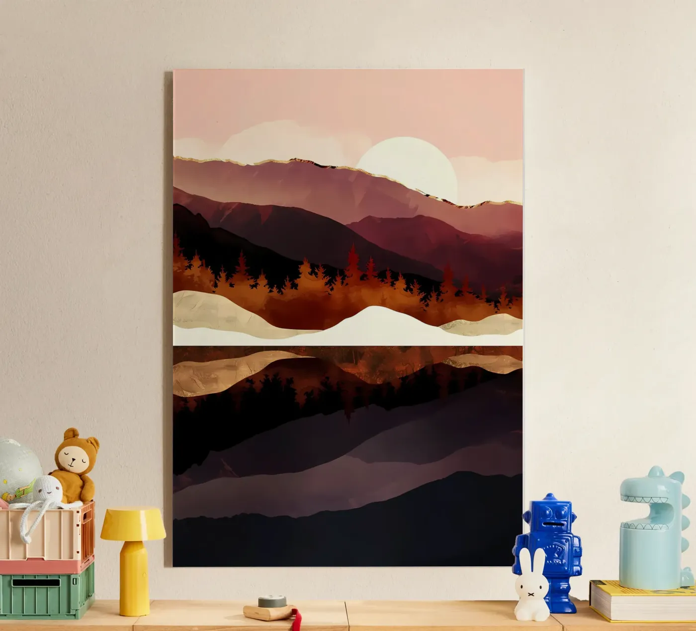 Purple hills acryl van Albert S Jacob