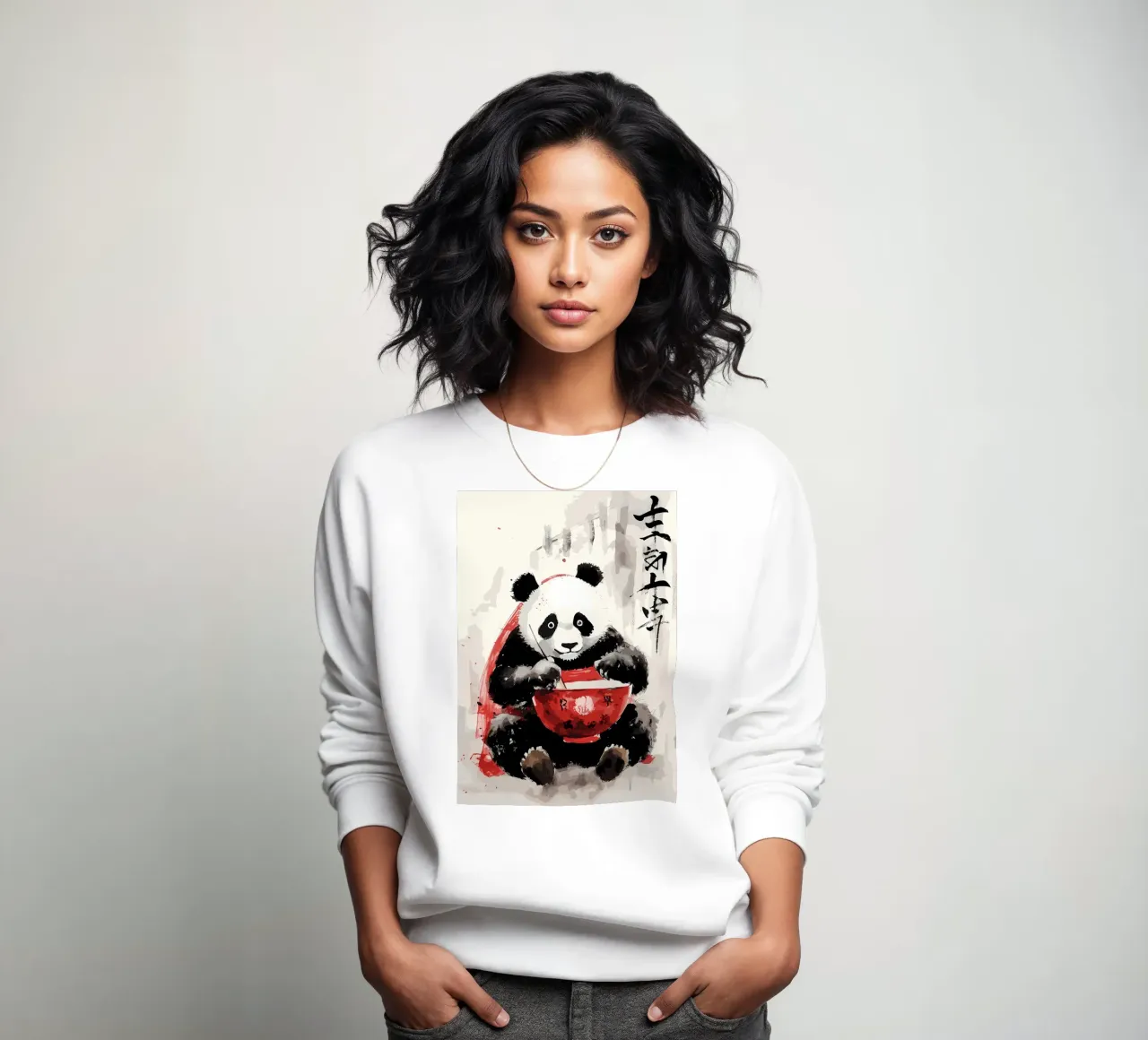 Panda carino giapponese felpa da James M Coyle