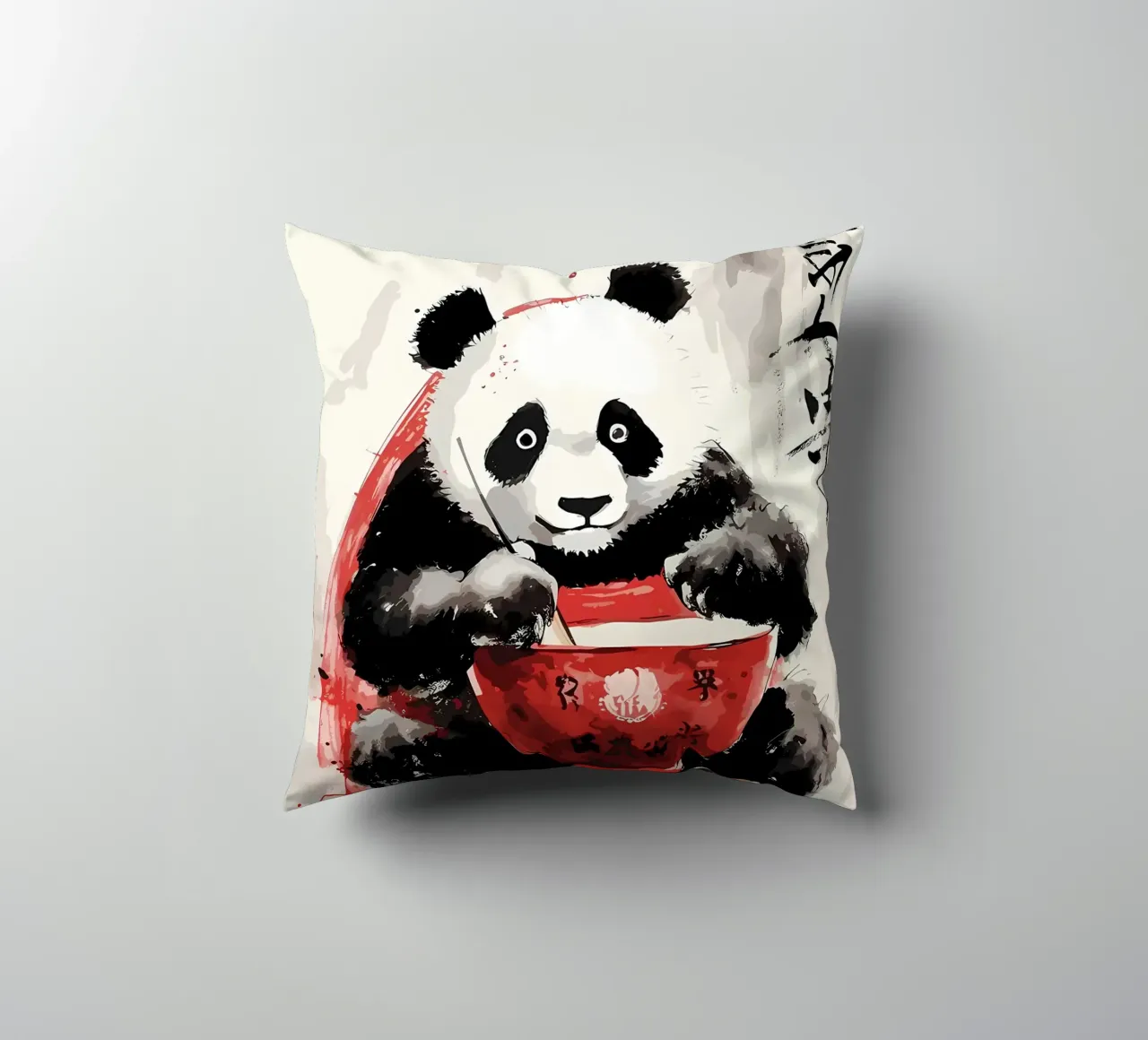 Panda carino giapponese cuscino da James M Coyle