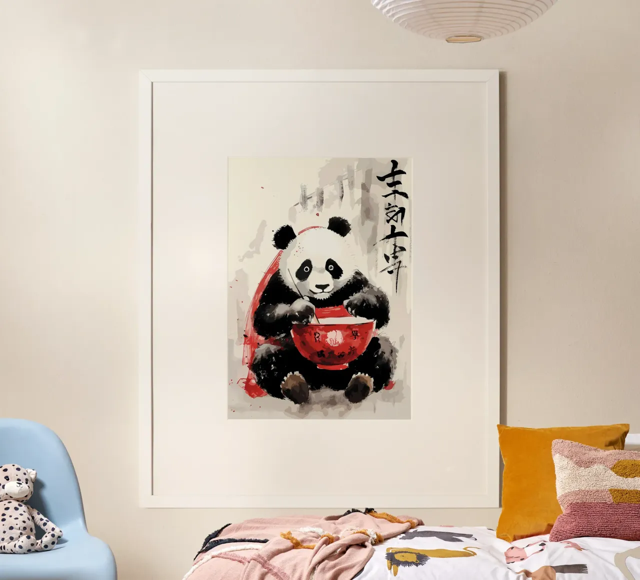 Panda carino giapponese carta hahnemühle da James M Coyle