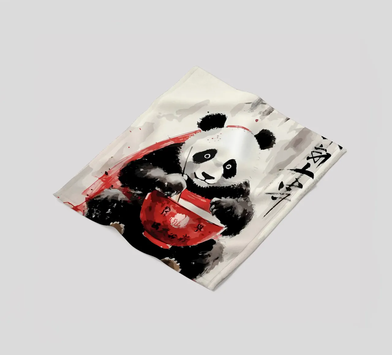 Panda carino giapponese coperta in pile da James M Coyle