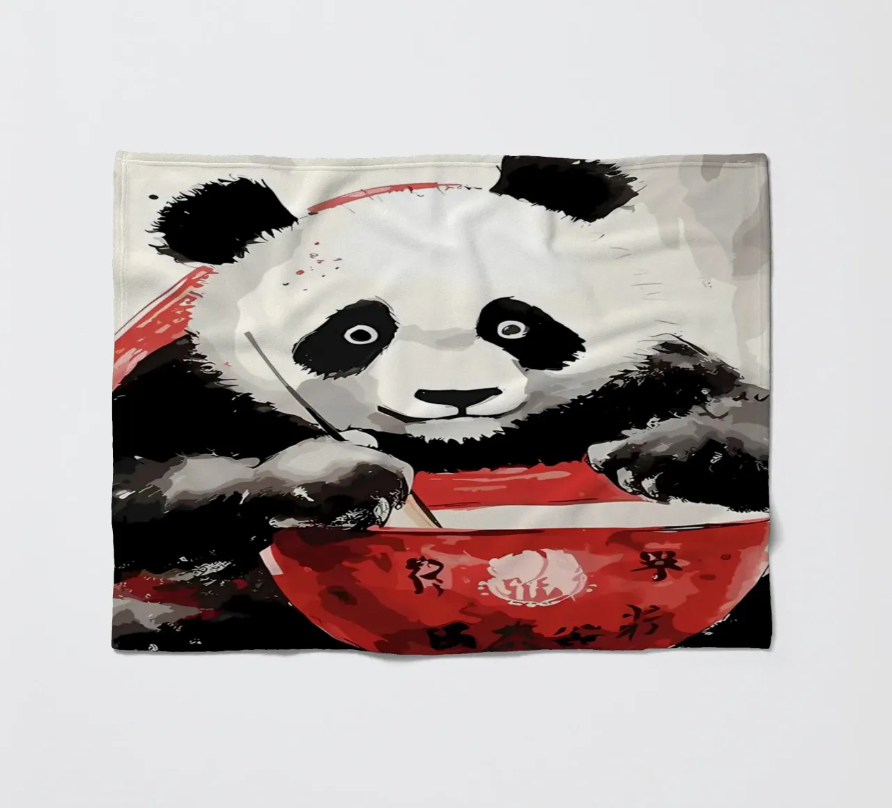 Panda carino giapponese coperta in pile da James M Coyle