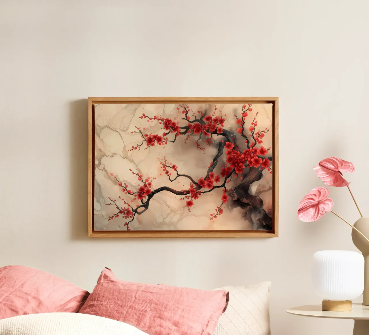 Bellezza in rosso tela con Cornice a cassetta da Rebecca Clark Wyrick