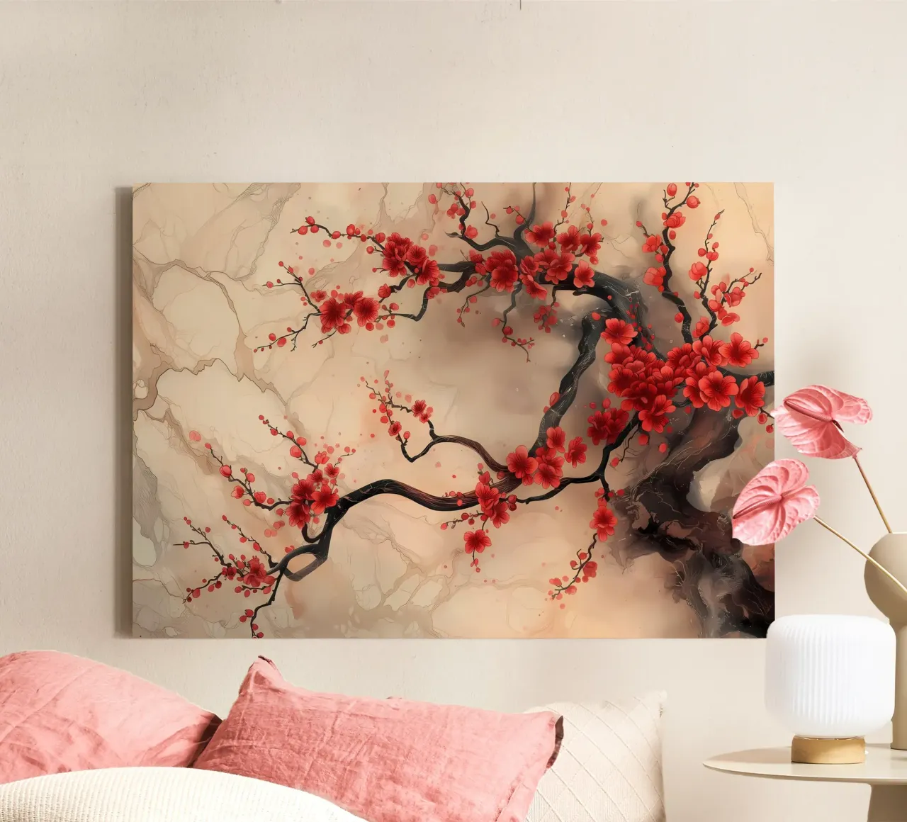 Bellezza in rosso tela con Cornice a cassetta da Rebecca Clark Wyrick