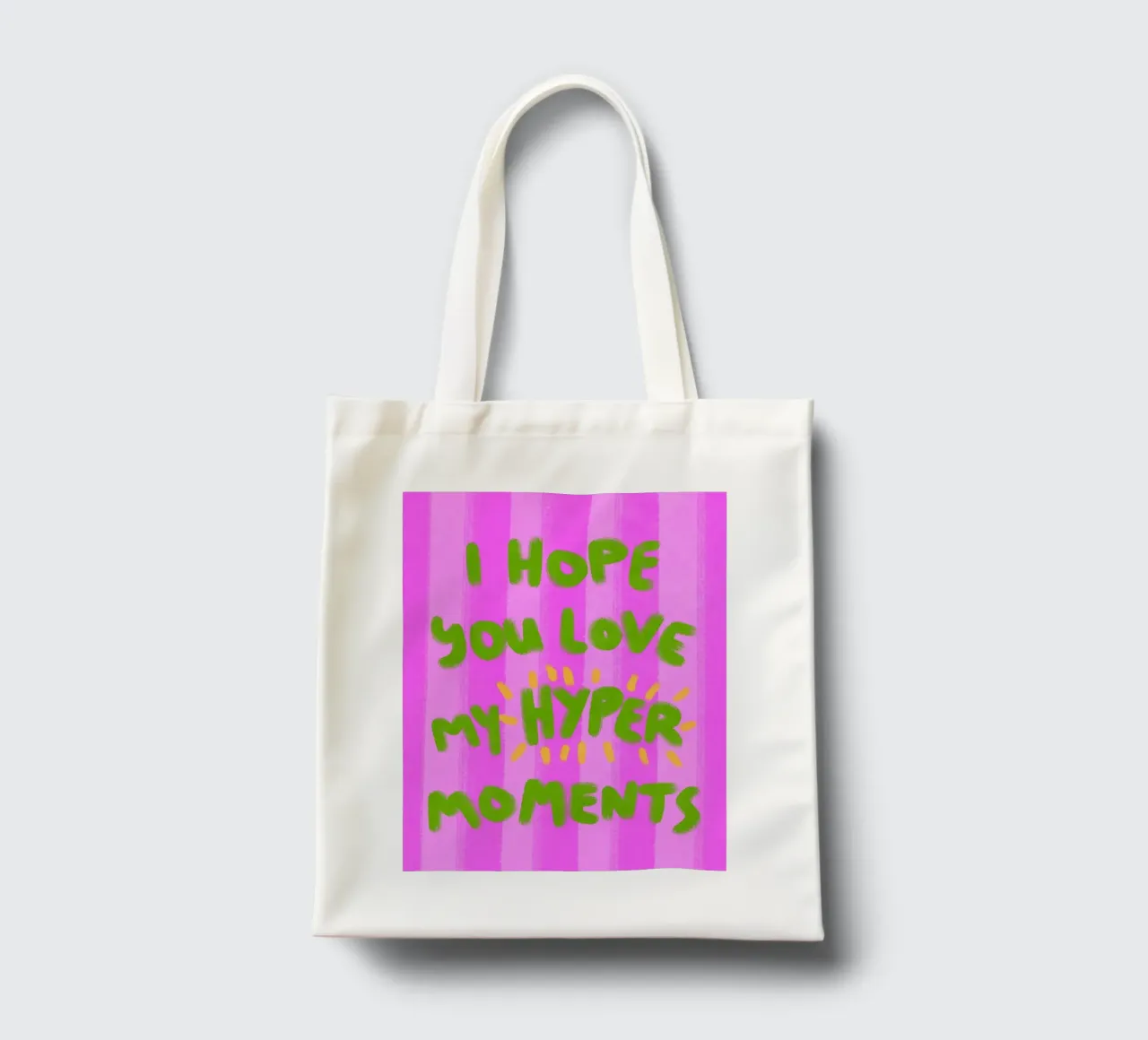 Hyper Moments borsa in juta da Illustration Raissa Oltmanns