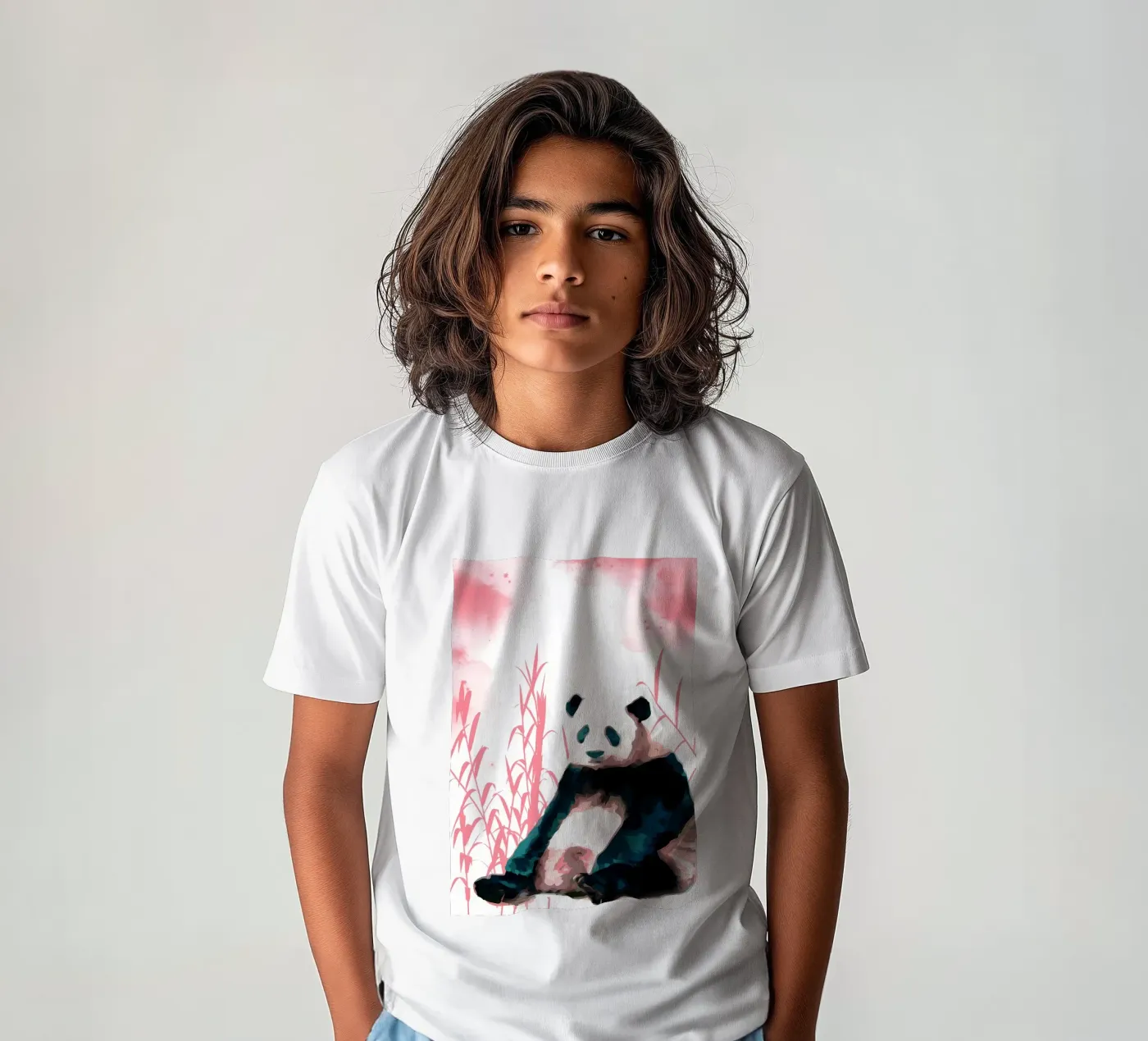 Panda e bambù t-shirt bambini da James M Coyle