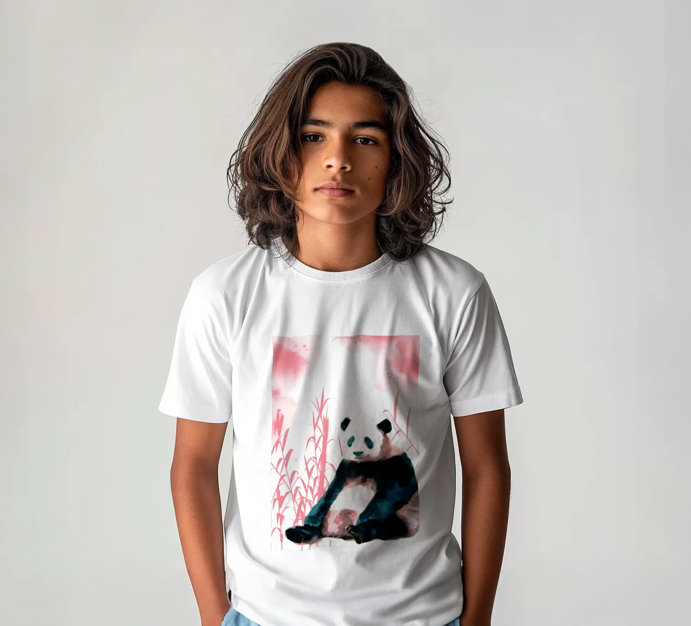 Panda e bambù t-shirt bambini da James M Coyle