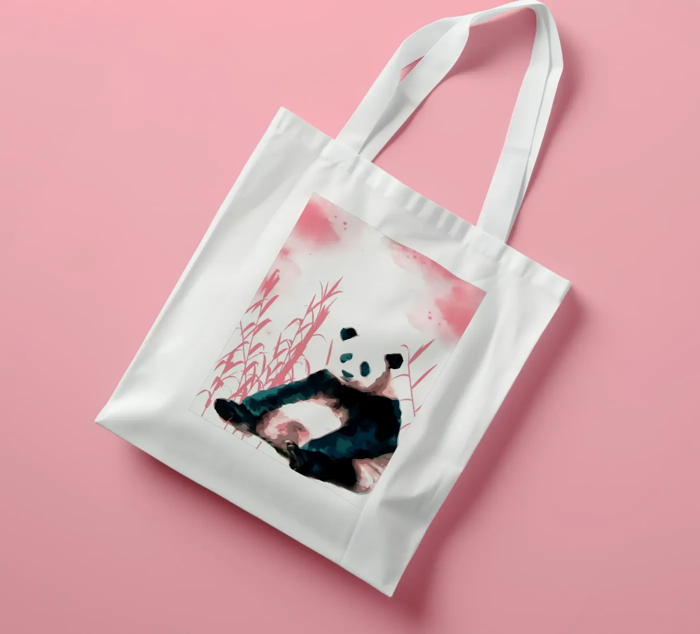 Panda e bambù borsa in juta da James M Coyle