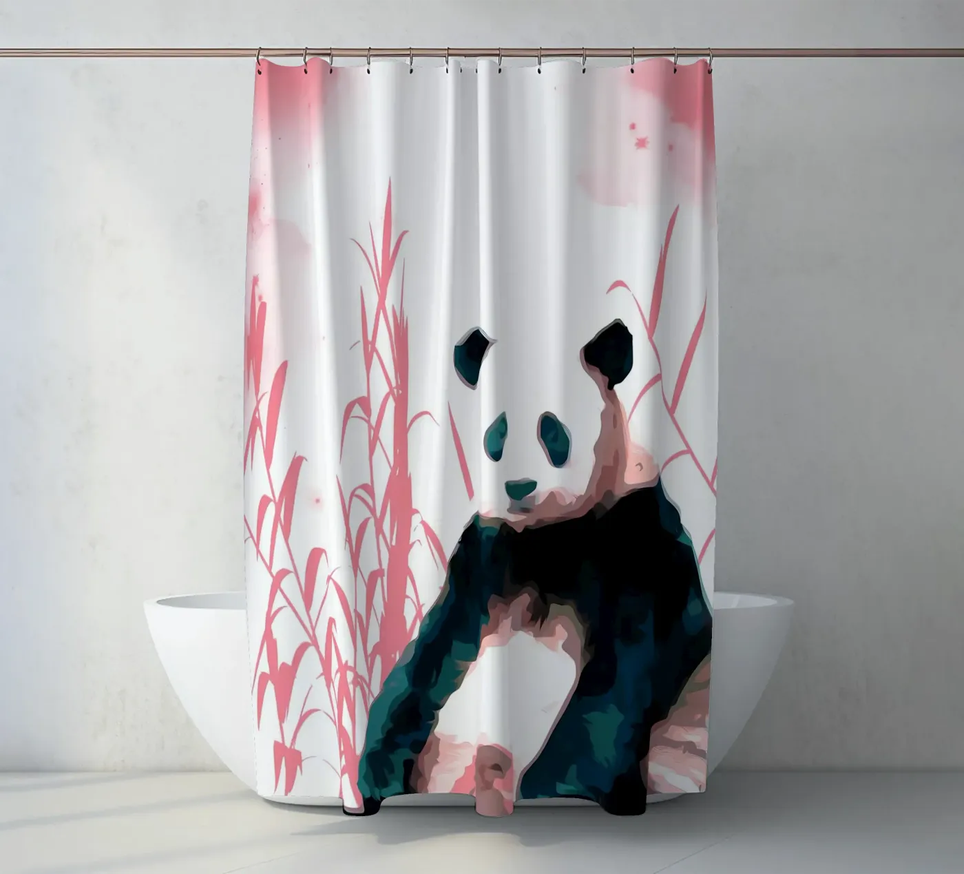 Panda e bambù tenda da doccia da James M Coyle