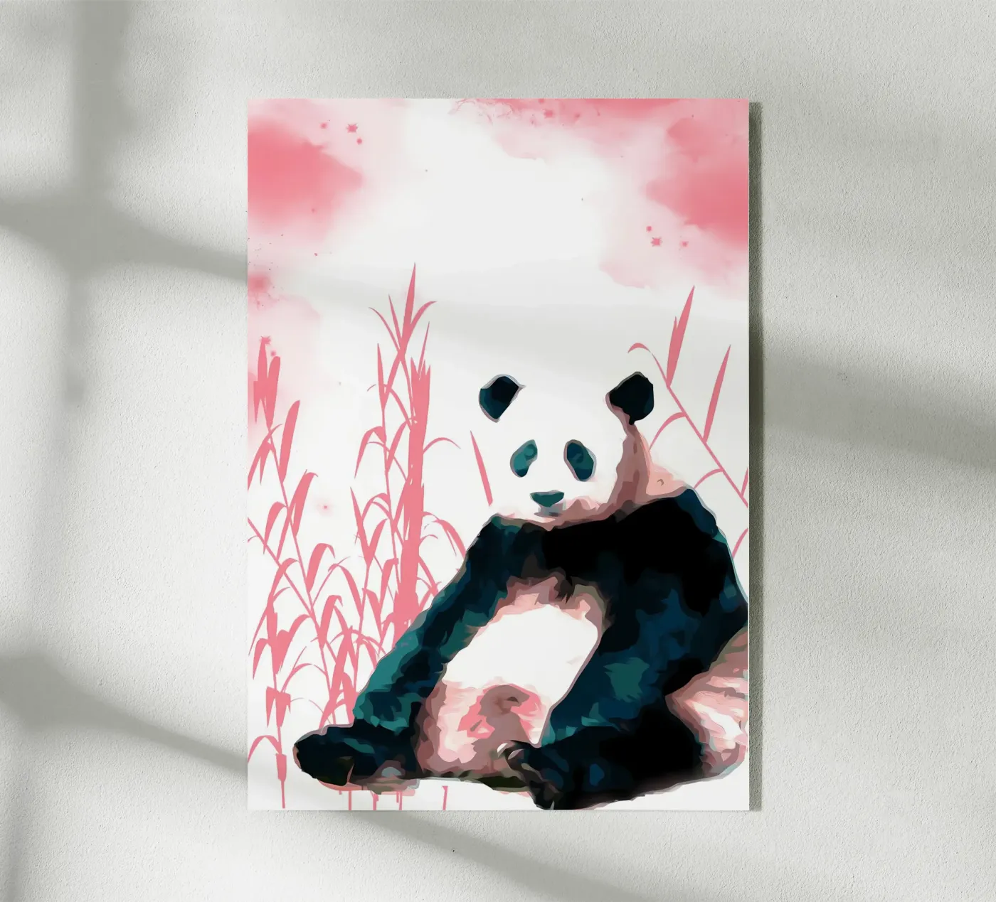 Panda and Bamboo Acryl-Glas von James M Coyle