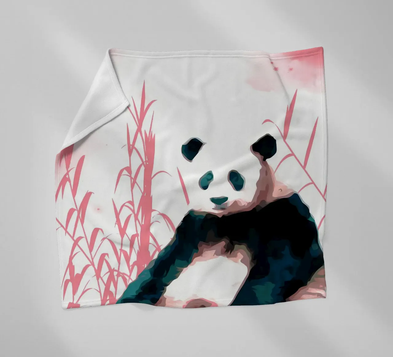 Panda and Bamboo coperta in pile da James M Coyle