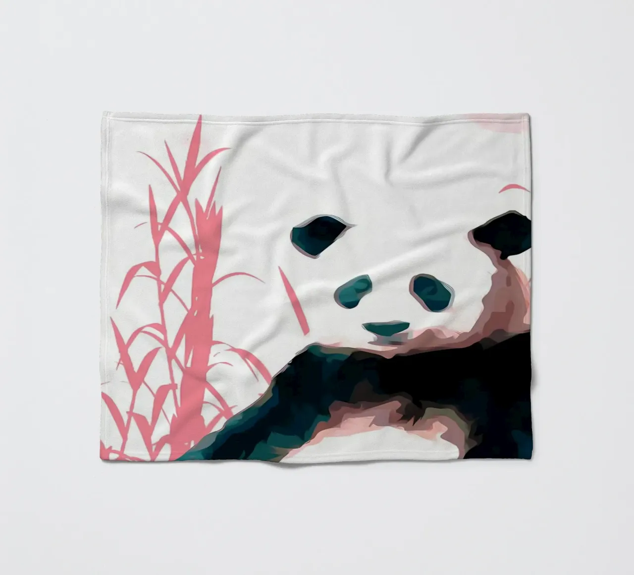 Panda and Bamboo coperta in pile da James M Coyle