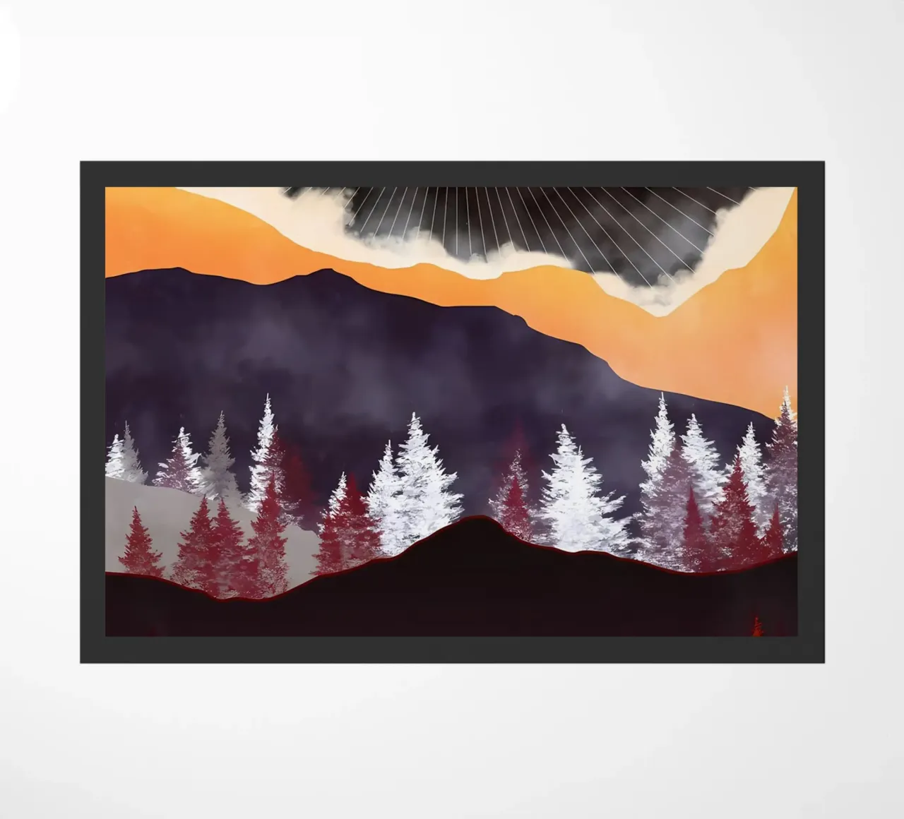 Rose Mountain Reflection doormat by Albert S Jacob