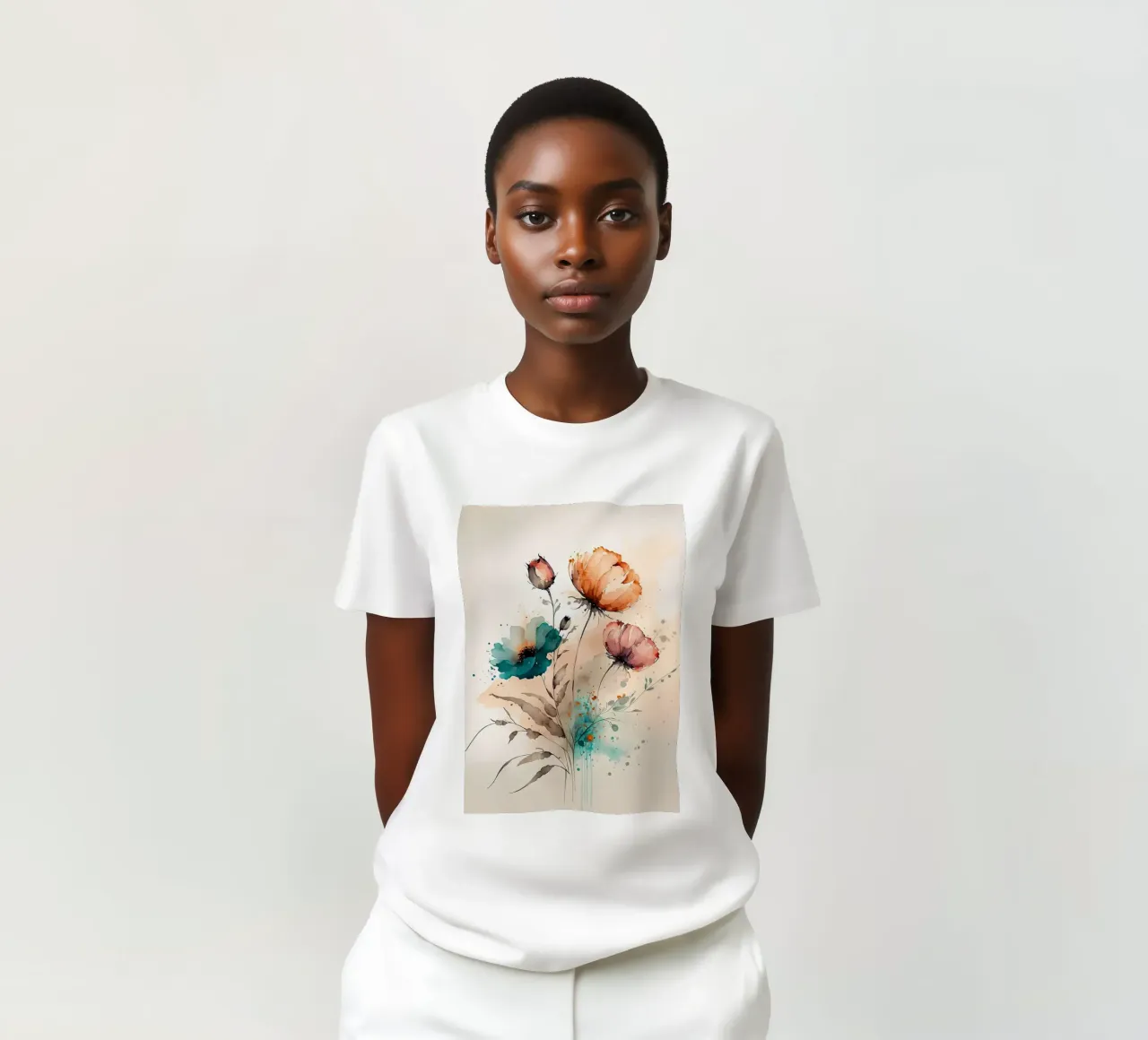 Aquarellblumen T-Shirt von Rebecca Clark Wyrick