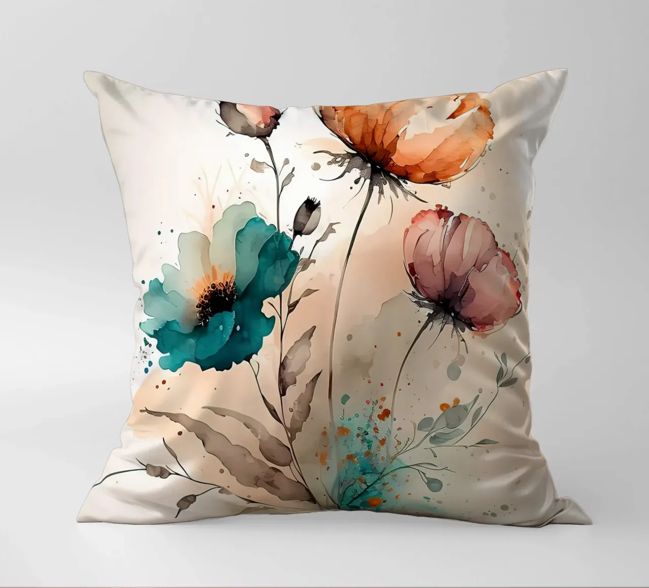 fiori acquerellati cuscino da Rebecca Clark Wyrick