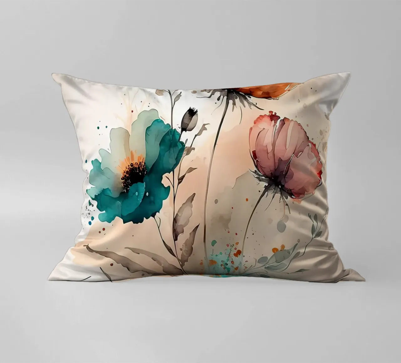 fiori acquerellati cuscino da Rebecca Clark Wyrick