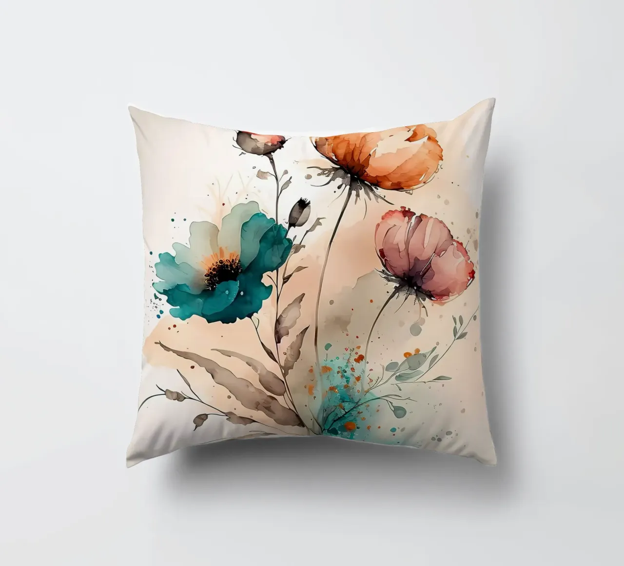 fiori acquerellati cuscino da Rebecca Clark Wyrick