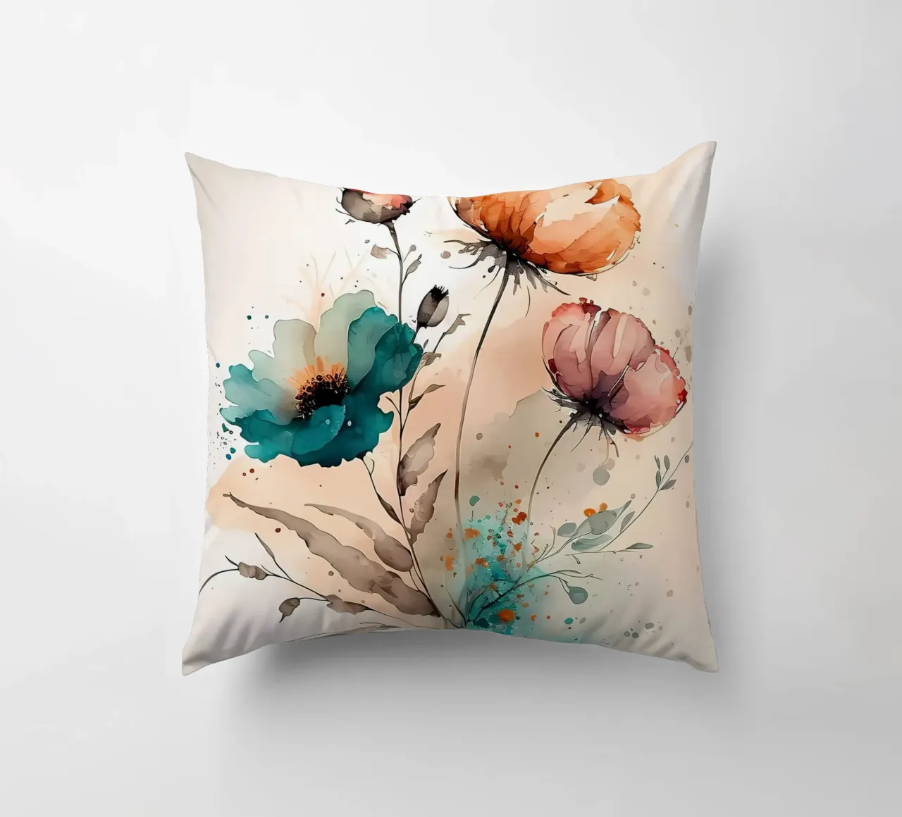fiori acquerellati cuscino da Rebecca Clark Wyrick