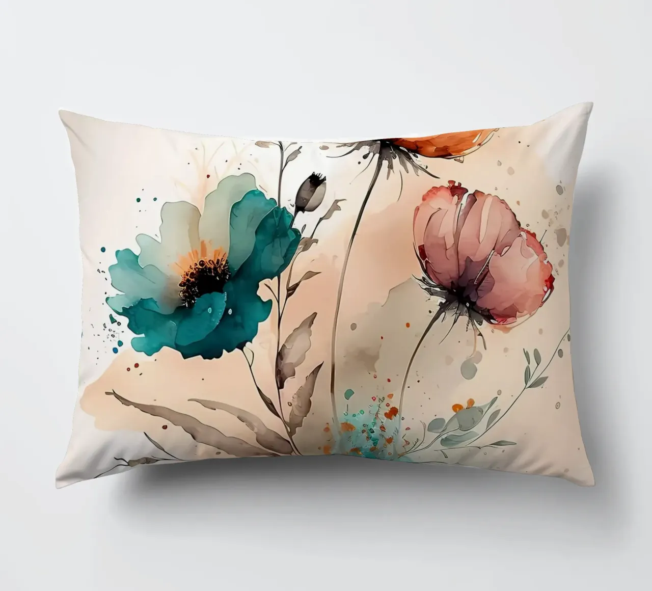 fiori acquerellati cuscino da Rebecca Clark Wyrick