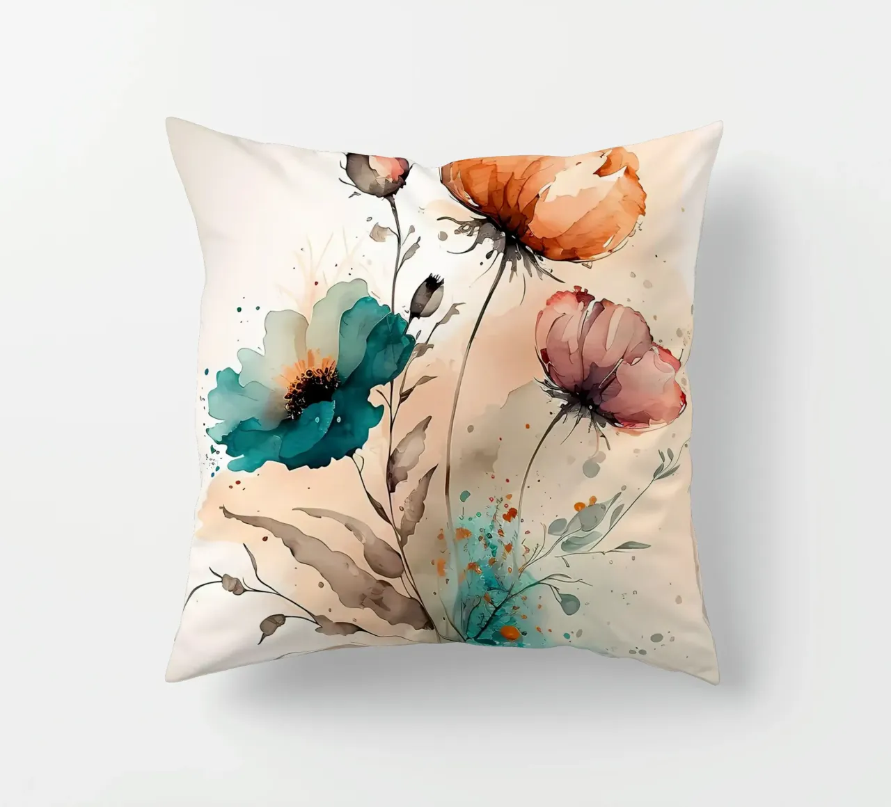 fiori acquerellati cuscino da Rebecca Clark Wyrick