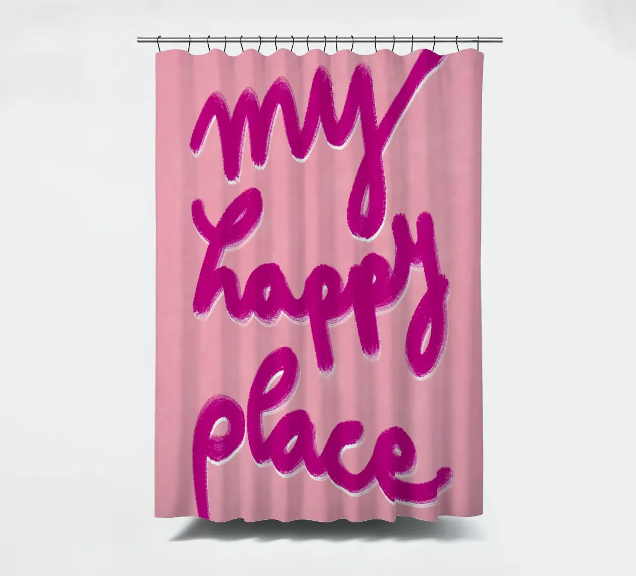My Happy Place Handlettering tenda da doccia da Illustration Raissa Oltmanns