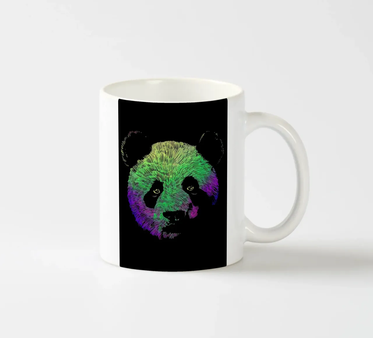 Awesome Colored Panda ceramic mug by James M Coyle