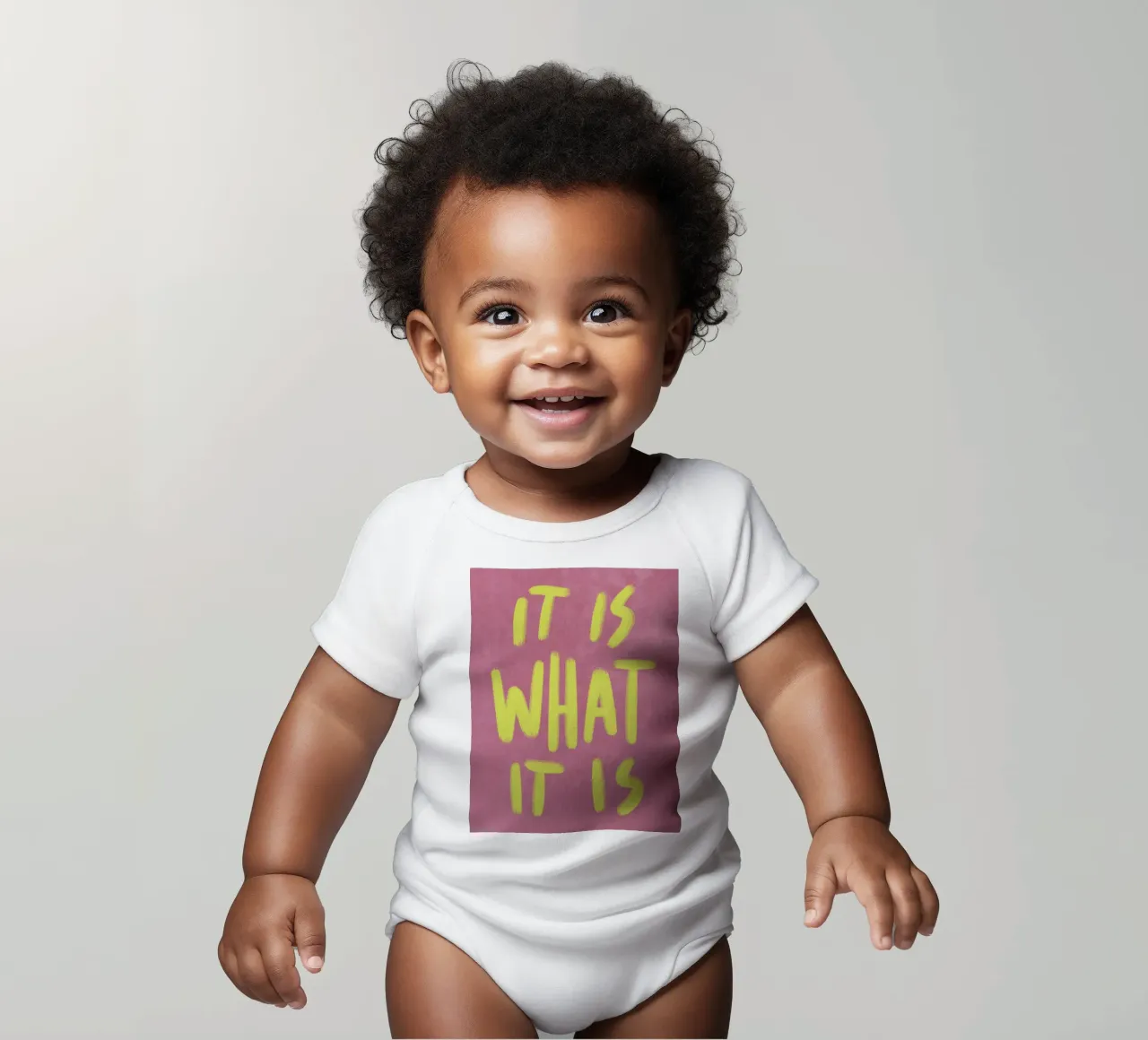 It is what it is body neonato maniche corte da Illustration Raissa Oltmanns