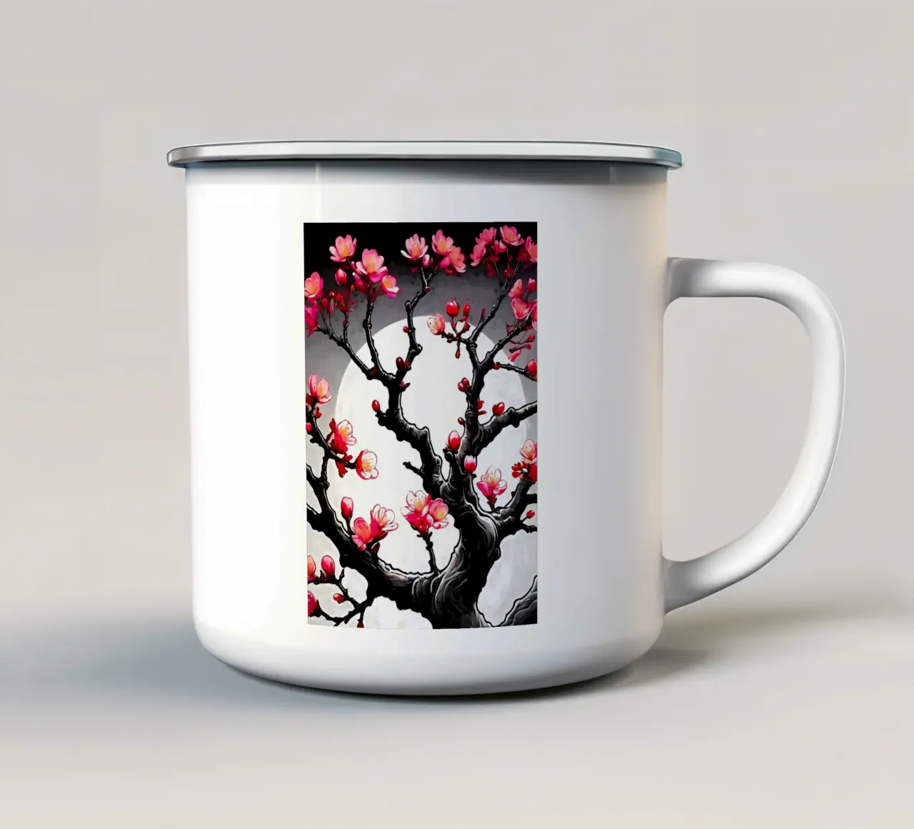 Ciliegio 1 tazza in smalto da Rebecca Clark Wyrick