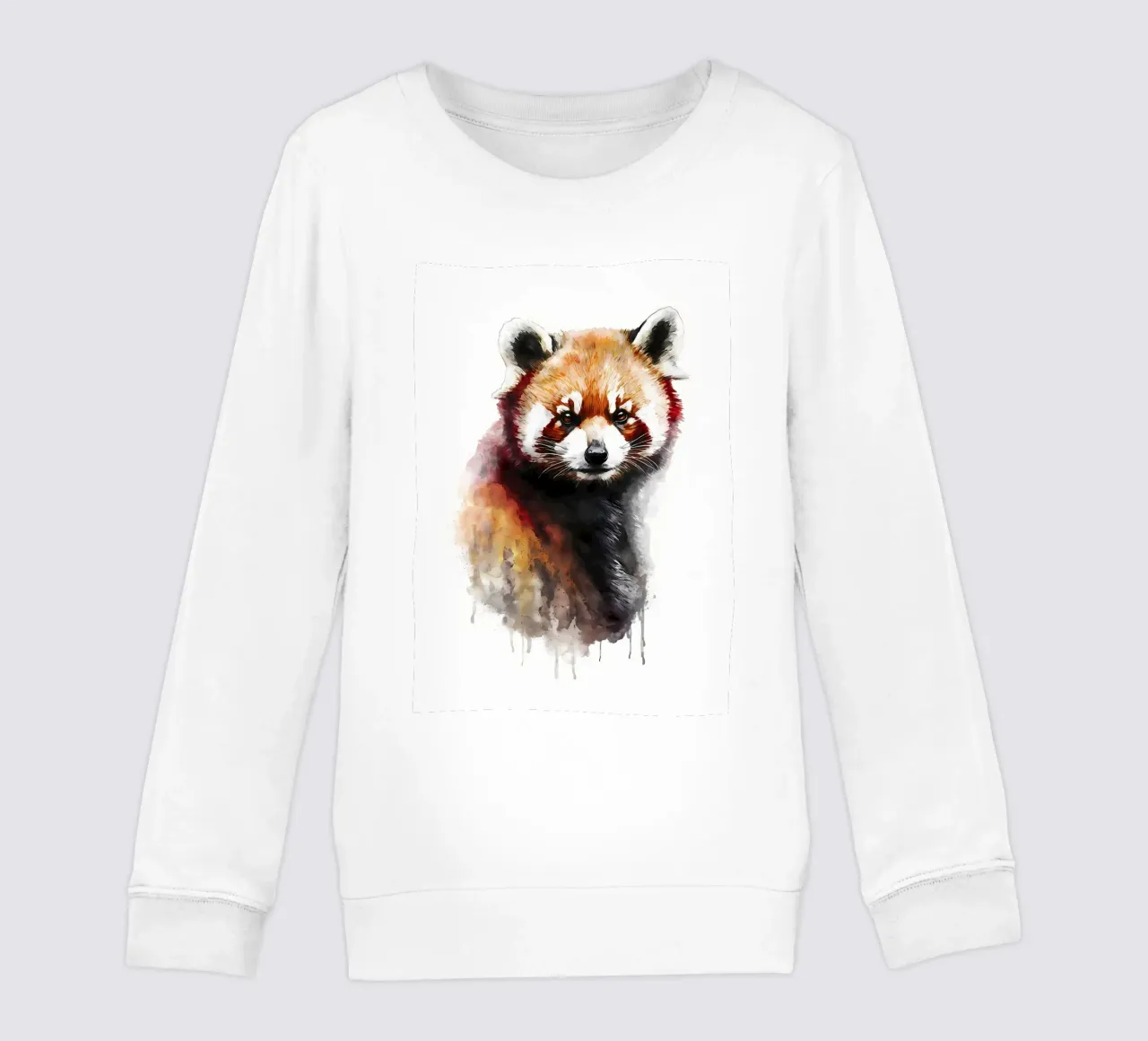 Panda rosso acquerellato felpa bambino da James M Coyle