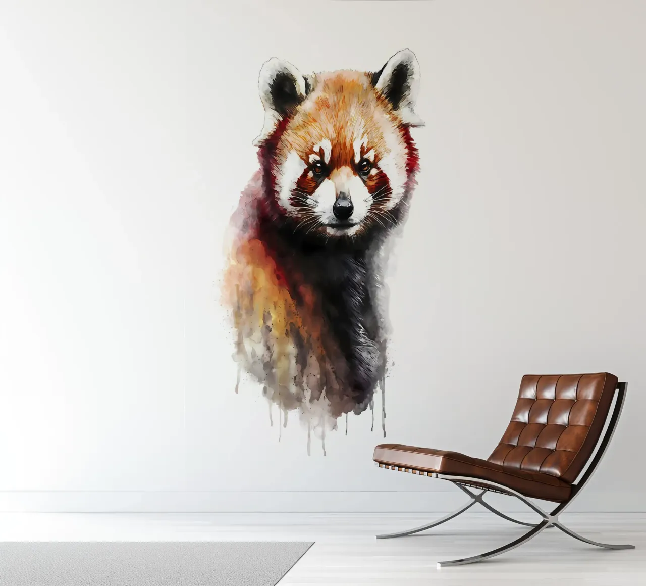 Roter Panda Aquarellmalerei Fototapete von James M Coyle