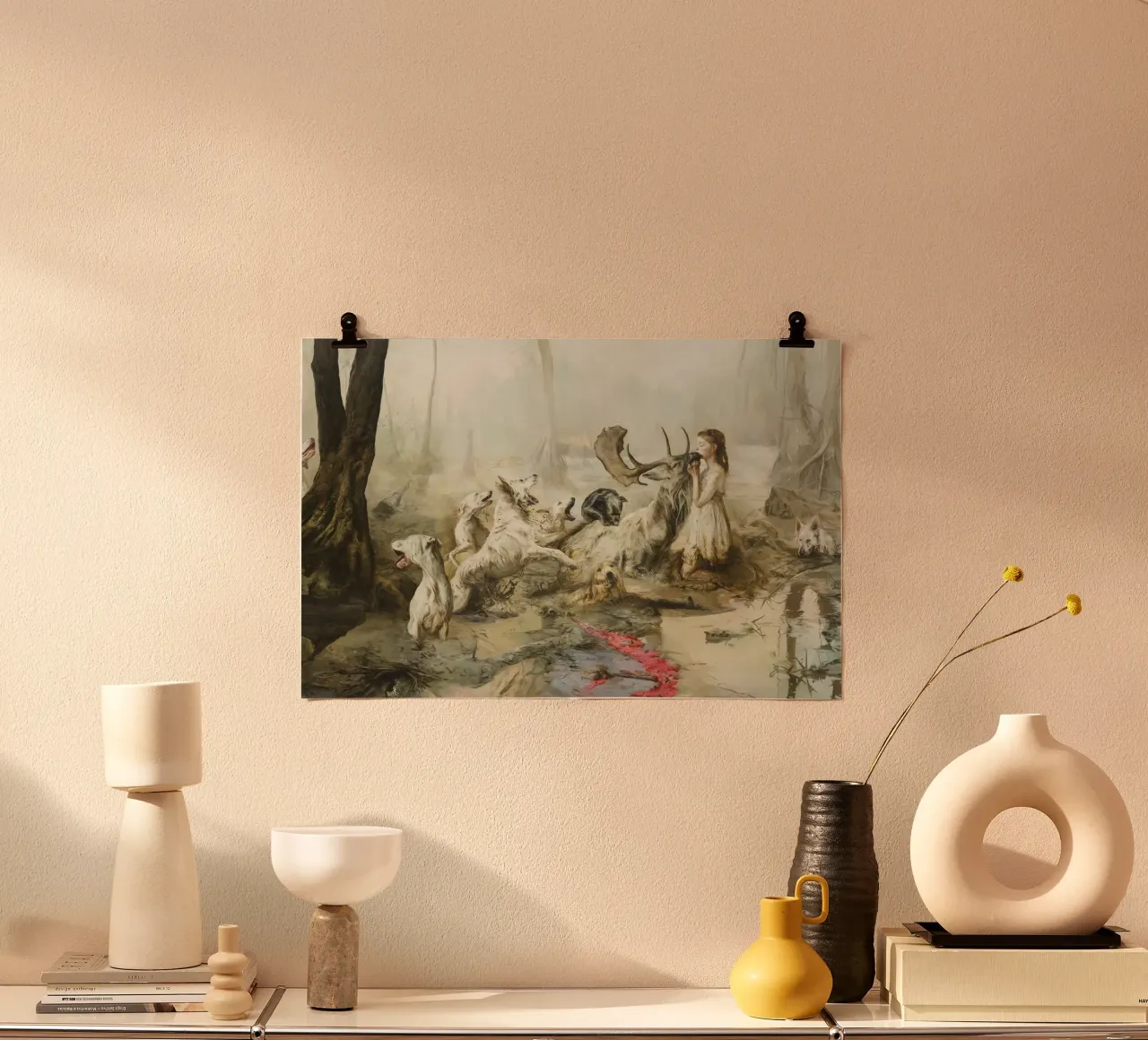 Guillermo Lorca Il bacio di Artemide poster con telaio in plastica da Birgitart