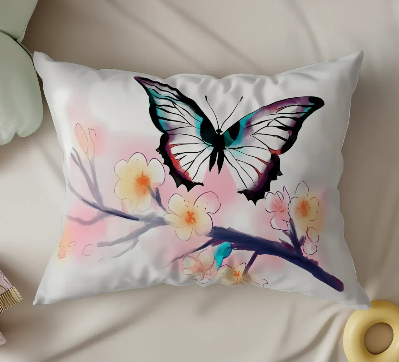 Farfalla acquerellata cuscino da Rebecca Clark Wyrick