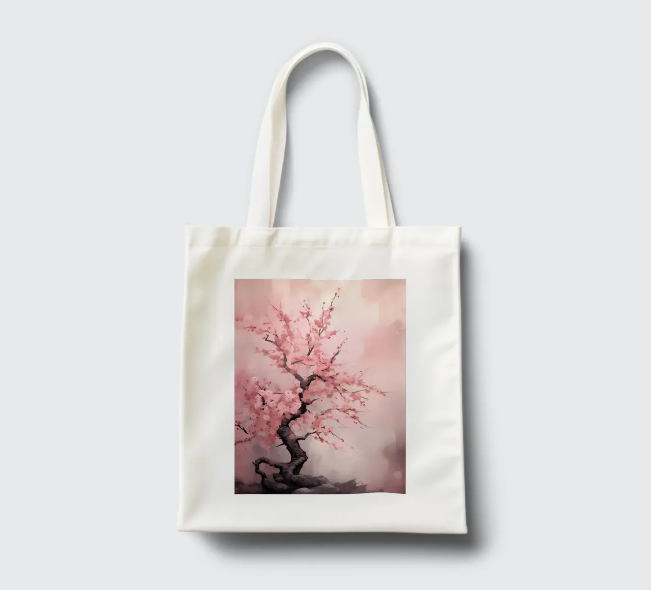 Albero dei ciliegi in fiore borsa in juta da Rebecca Clark Wyrick