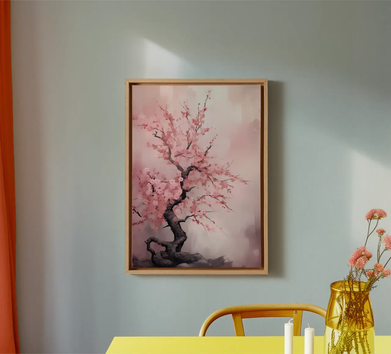Albero dei ciliegi in fiore tela con Cornice a cassetta da Rebecca Clark Wyrick