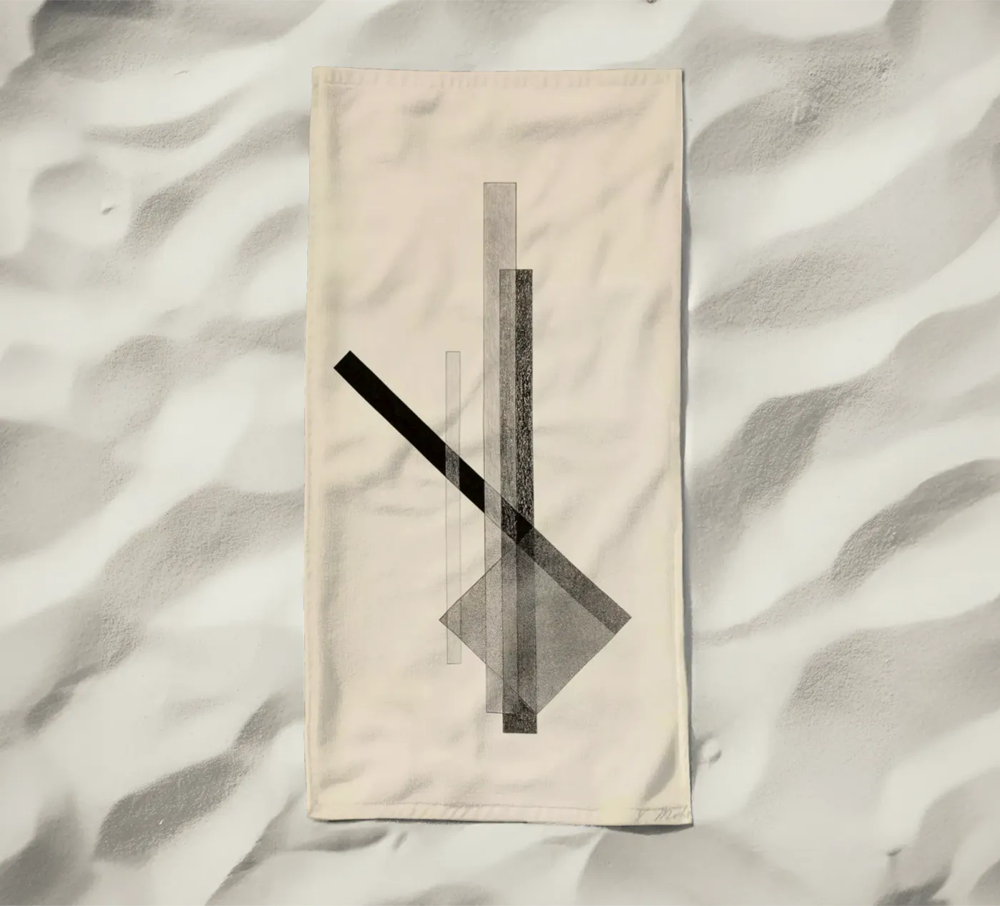 László Moholy-Nagy - Constructions beach towel by ARTOTHEK