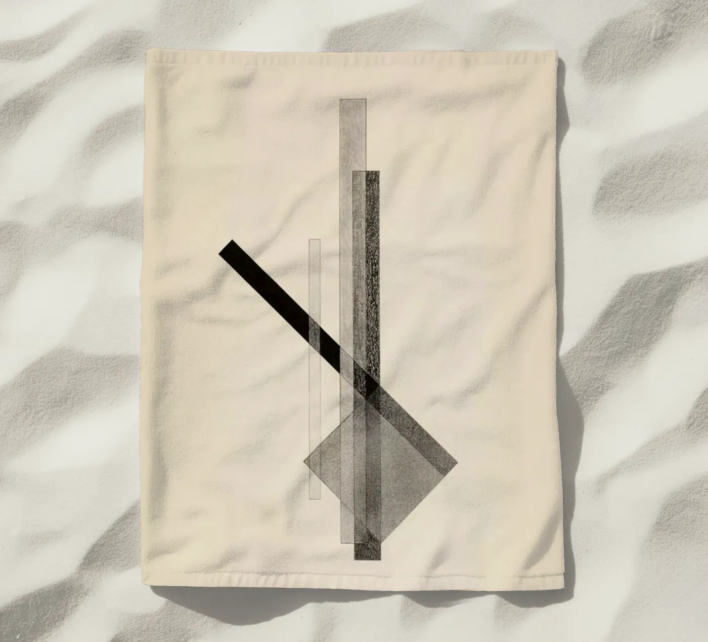 László Moholy-Nagy - Constructions beach towel by ARTOTHEK