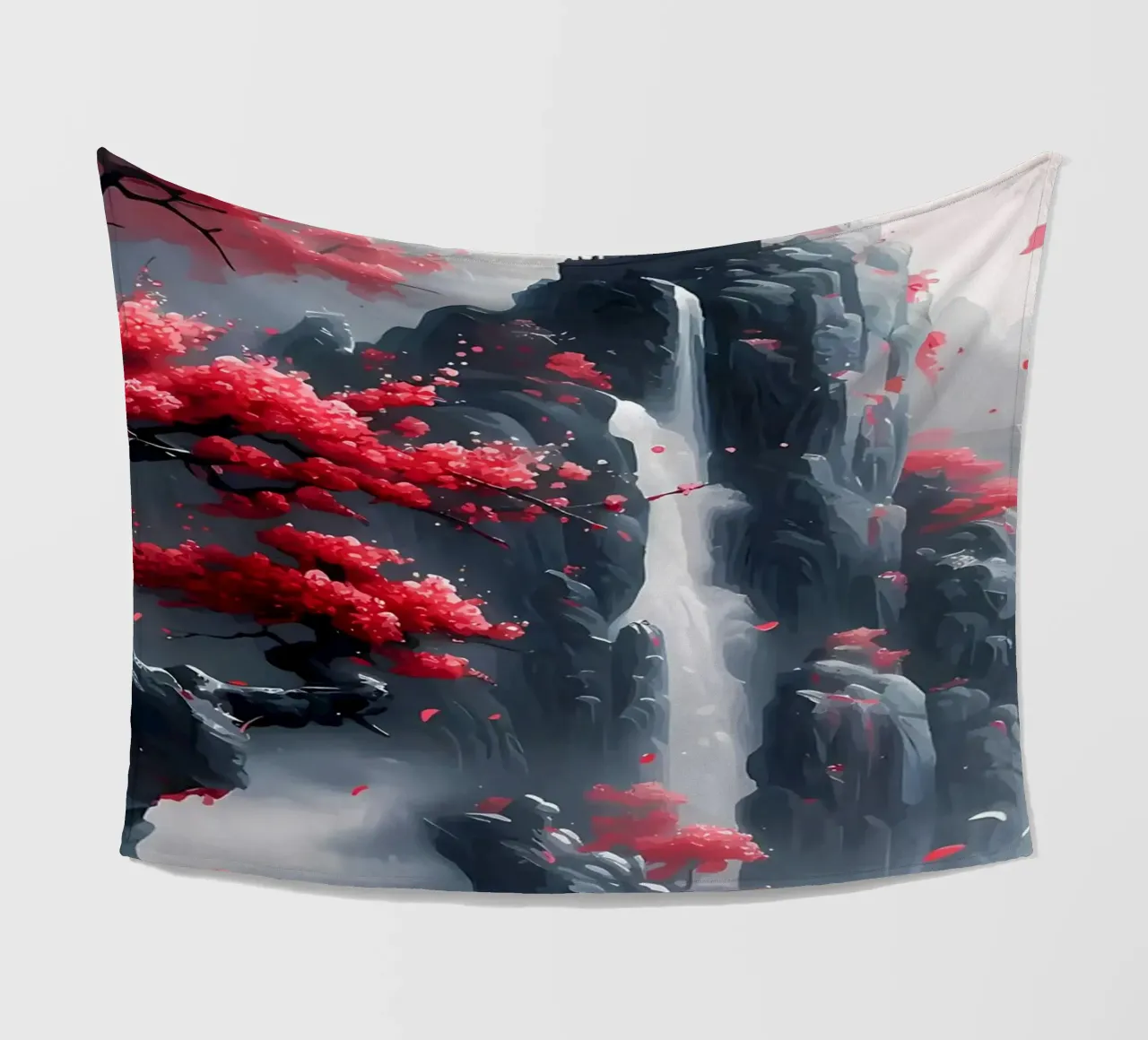 Paesaggio di ciliegi in fiore coperta in pile da Rebecca Clark Wyrick