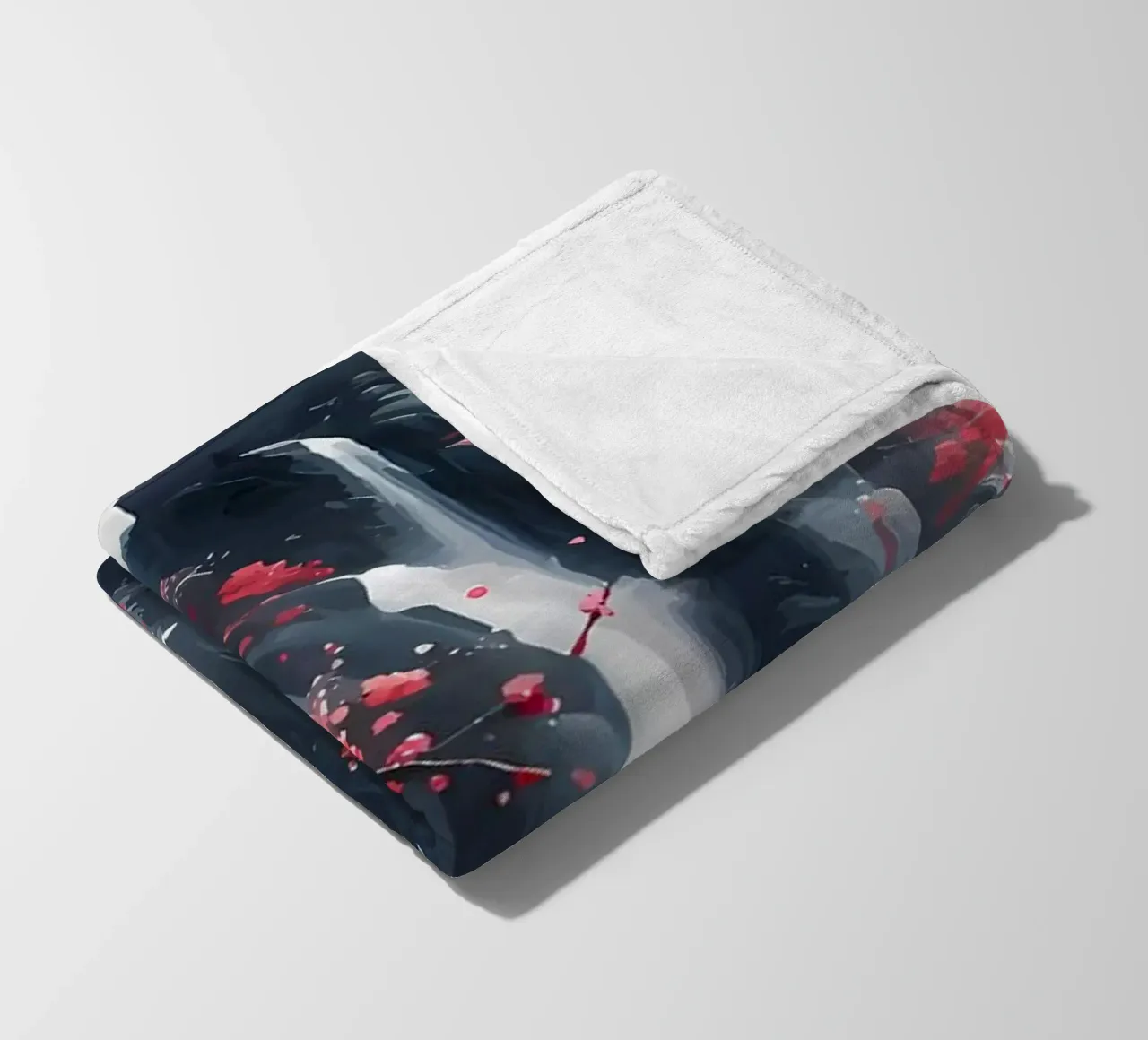Paesaggio di ciliegi in fiore coperta in pile da Rebecca Clark Wyrick