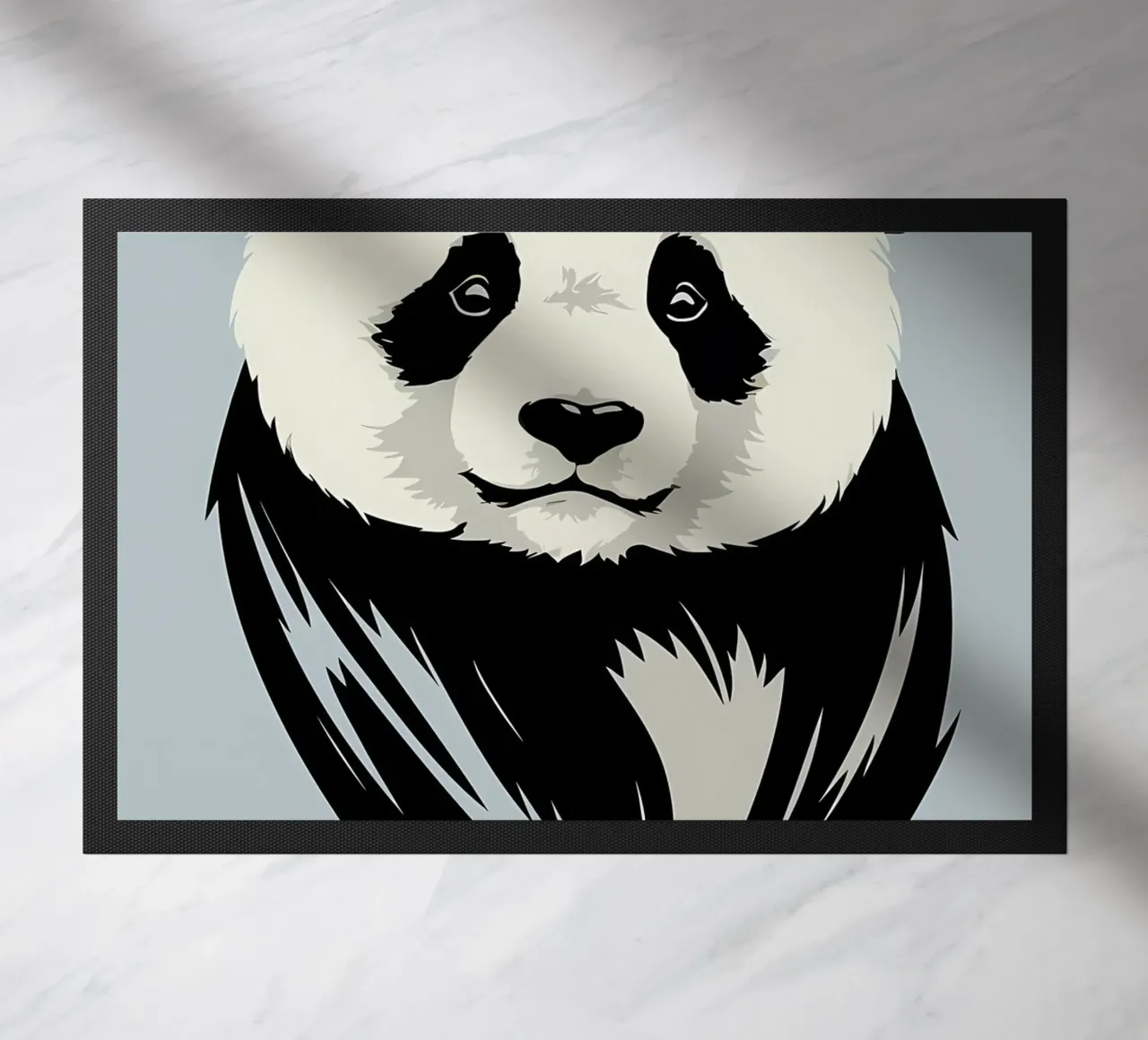 Cute Panda doormat by James M Coyle