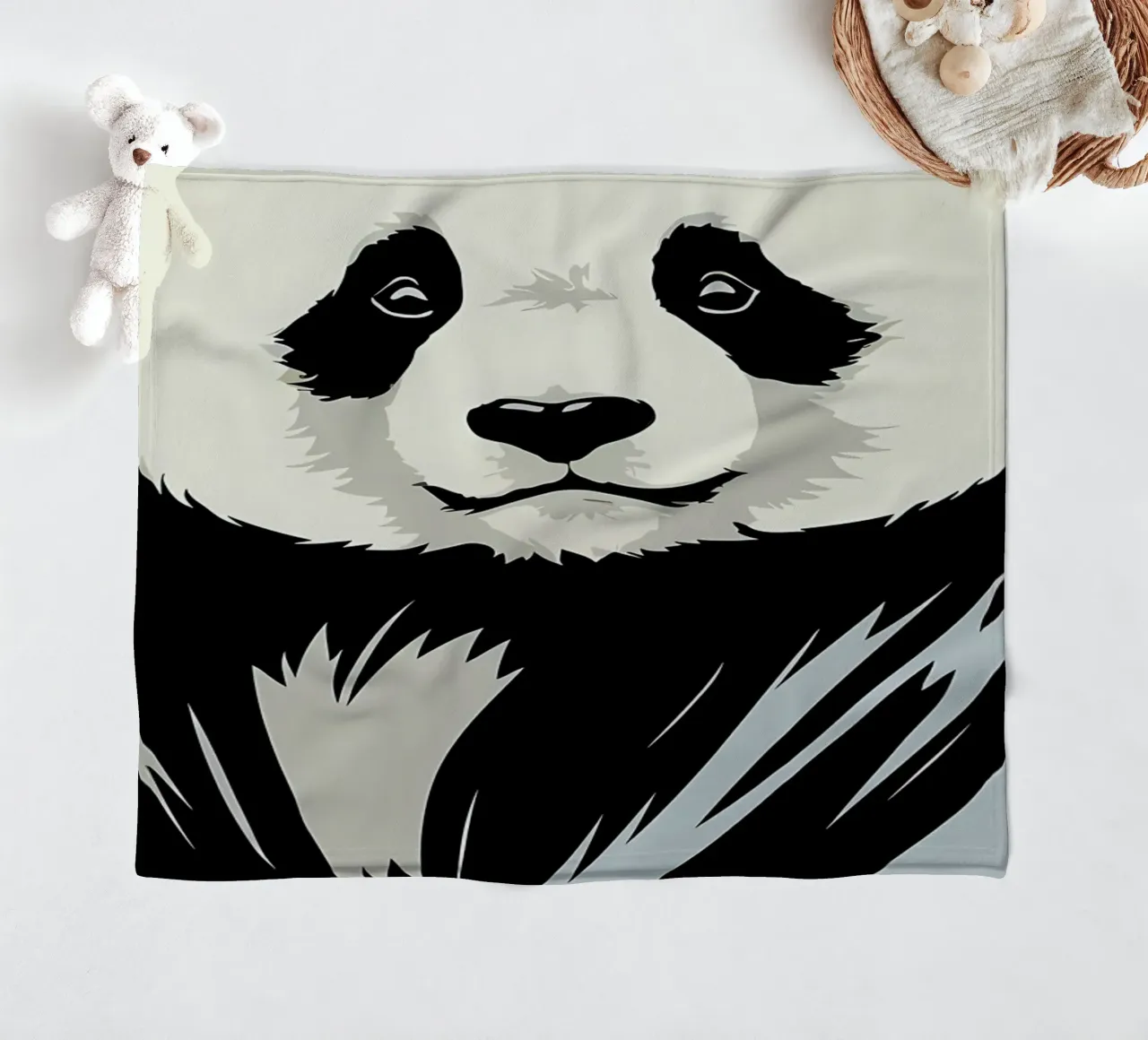 Panda mignon plaid polaire de James M Coyle