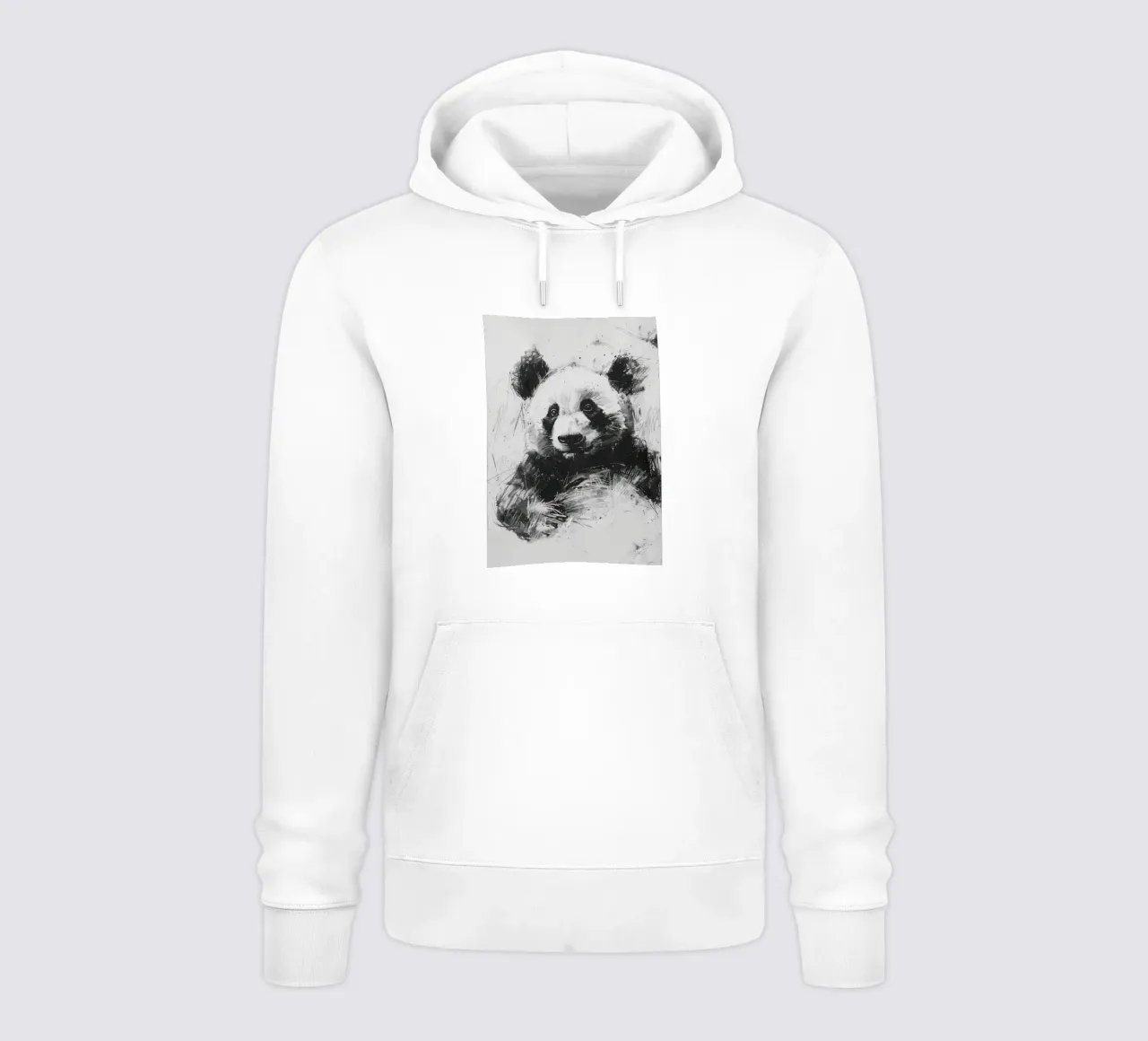 Panda in carbone felpa con cappuccio da James M Coyle